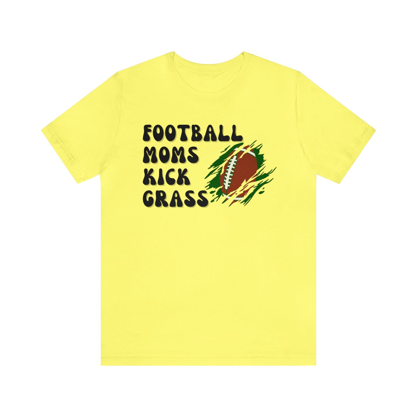 "Football Moms Kick Grass" T-Shirt | Funny Football Mom Shirt | Perfect Gift for Sports Moms | Football Mom Apparel | Football Mama Tee | Mother's Day Gift Ideas | Football Shirt for Game Day | Cute Football Mom Tee