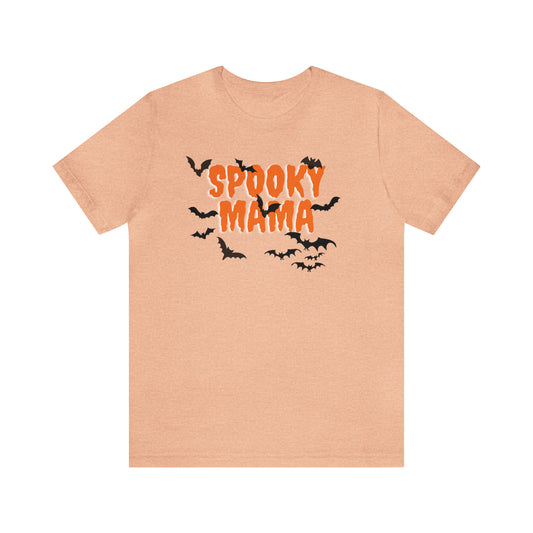 "Spooky Mama" T-Shirt | Halloween Shirts for Moms | Cute and Trendy Halloween Apparel | Comfortable Halloween Yee for Every Day Wear | Birthday Gift Ideas for Mom