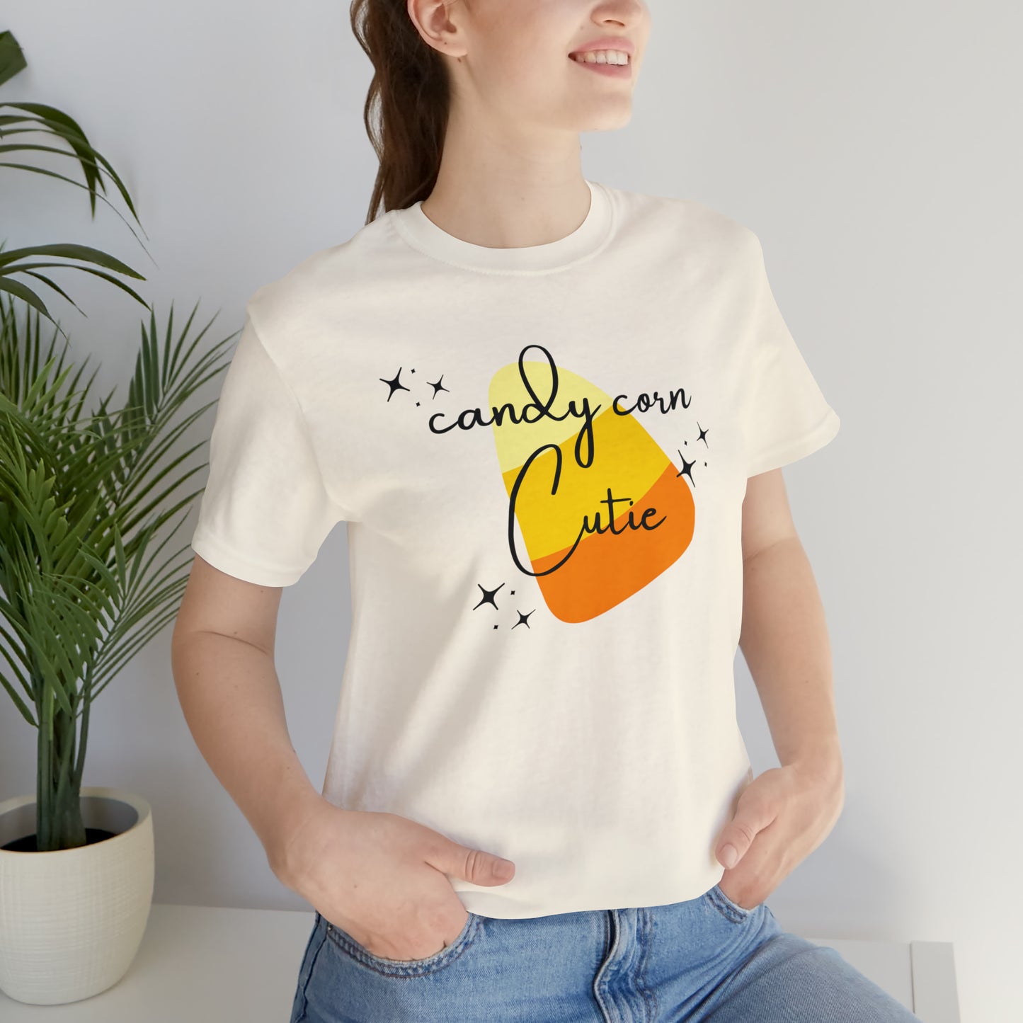 "Candy Corn Cutie" T-Shirt | Halloween Mom Shirt | Get in the Halloween Spirit with our Mom Halloween T-Shirts | Cute and Trendy Halloween Tee