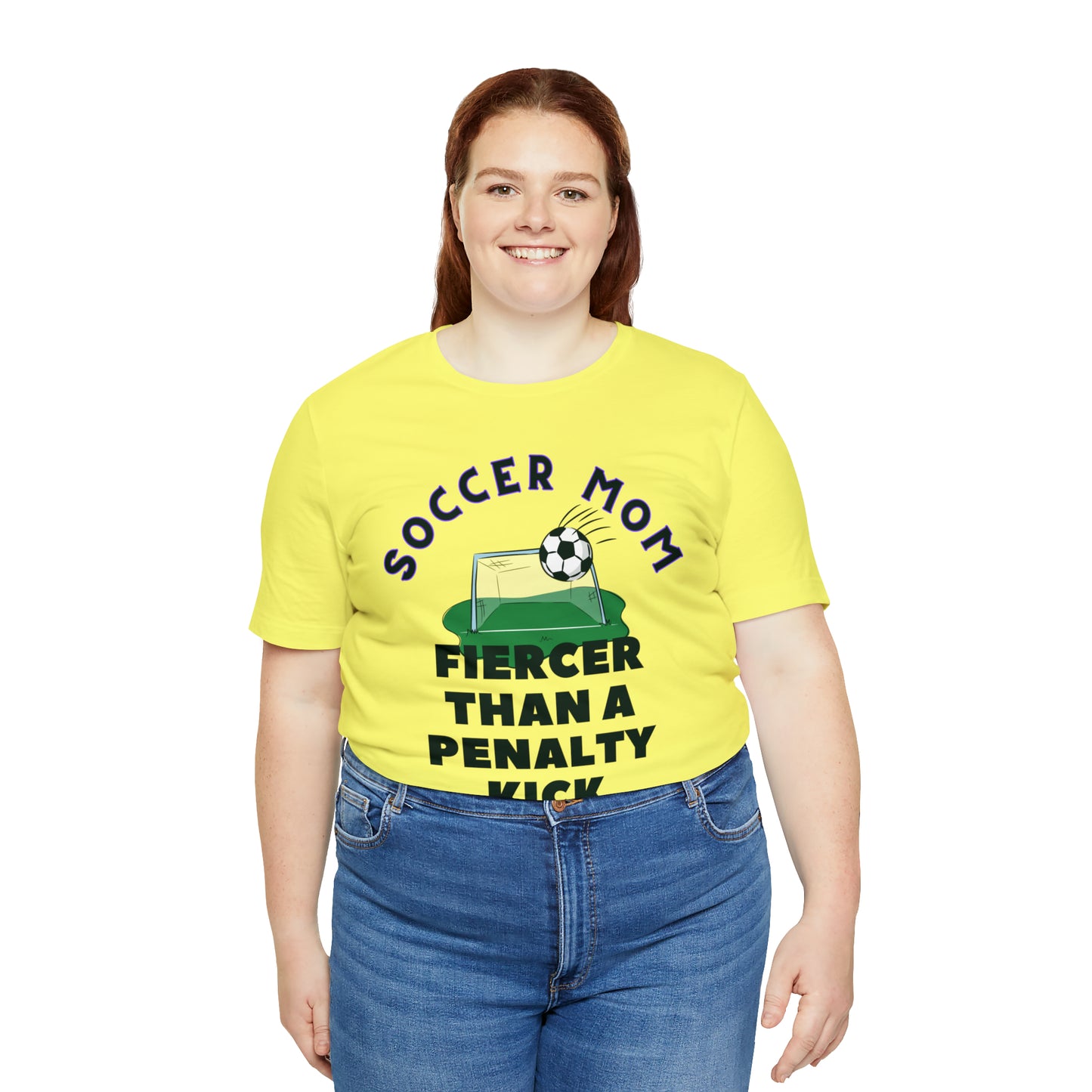 "Soccer Mom Fiercer Than a Penalty Kick" T-Shirt | Soccer Mom Shirt | Funny Soccer Mom Tee | Soccer Mom Apparel | Funny Shirt for Soccer Moms | Gift for Soccer Moms | Soccer Mama Shirt | Mother's Day Gift Ideas for Mom