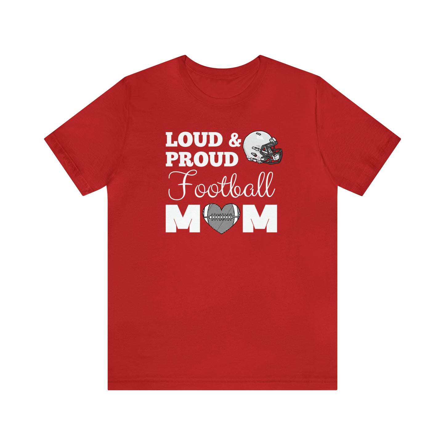 "Loud & Proud Football Mom" T-Shirt | Perfect Gift for Sports Moms | Cute and Trendy Mom Fashion | Unique Mom Tee | Mother's Day Gift Ideas | Football Mom Shirt | Comfortable Mom Clothing for Game Day | Cute Football Mom Shirt