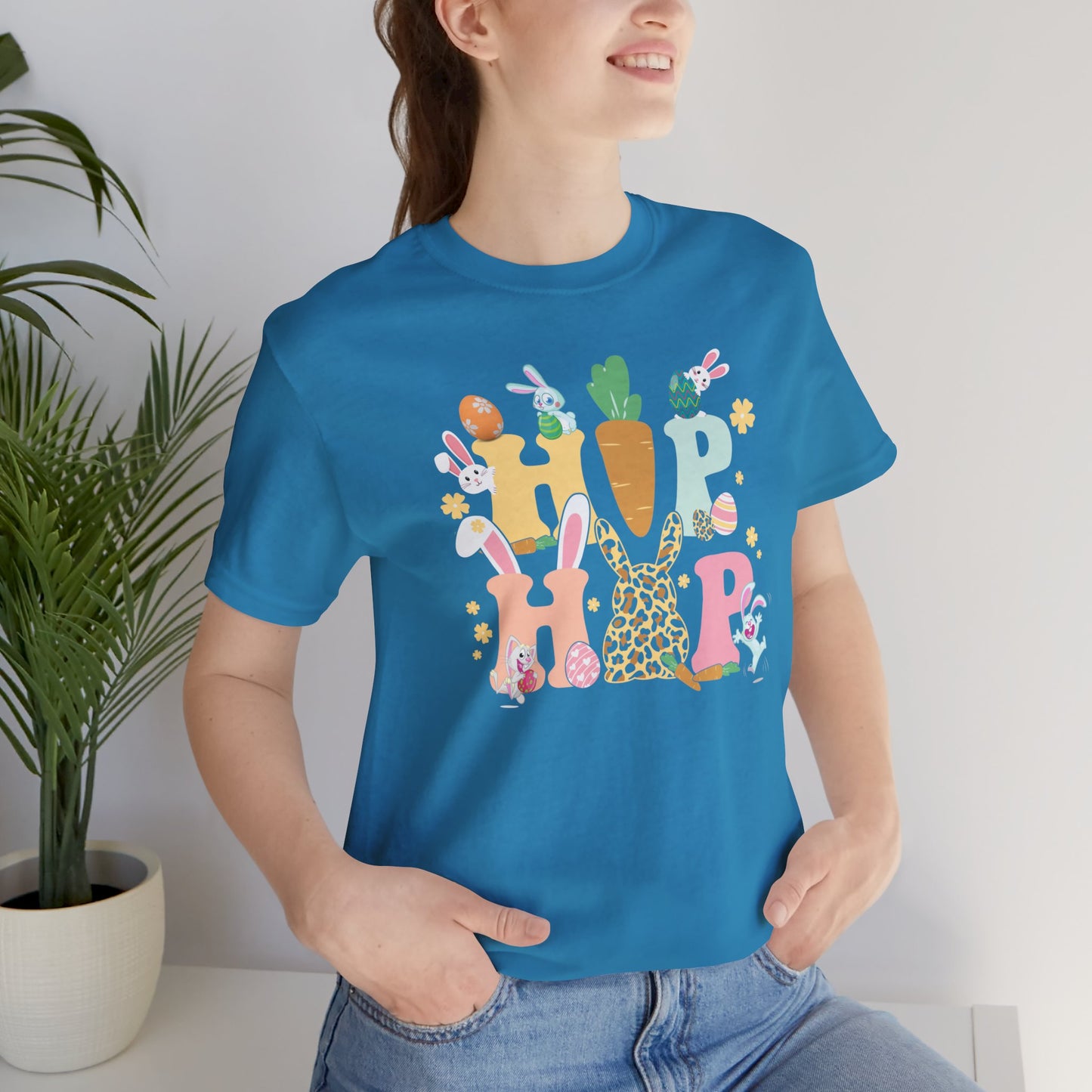 "Hip Hop" T-Shirt | Cute Easter Shirt| Easter Bunny Shirt for Easter | Easter Clothing | Easter Egg Shirt | Easter Gift for Her | Women's Easter Egg Hunt T Shirt