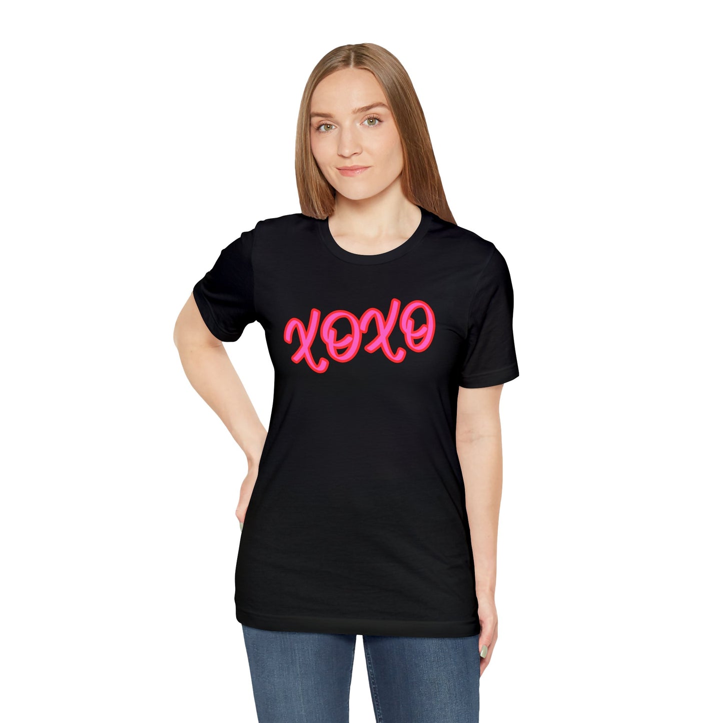 "XOXO" T-Shirt | Women's Hugs & Kisses Shirt | Ladies Valentine's Shirt | V Day Shirt for Her | Birthday Gift for Her | Valentine's Day T-shirts for Women | Gift for Her | Valentines Gift Ideas | V-Day Apparel