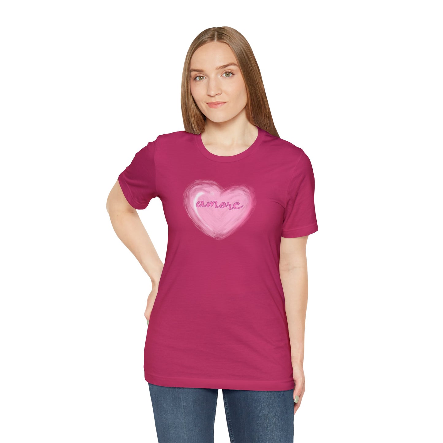 "Amore" T-Shirt | Simple Women's Valentine's Day Shirt | Gift for Her | Ladies Tee for V Day | Womens Love Shirt for Valentine's Day | V-Day Tee Shirt for Women