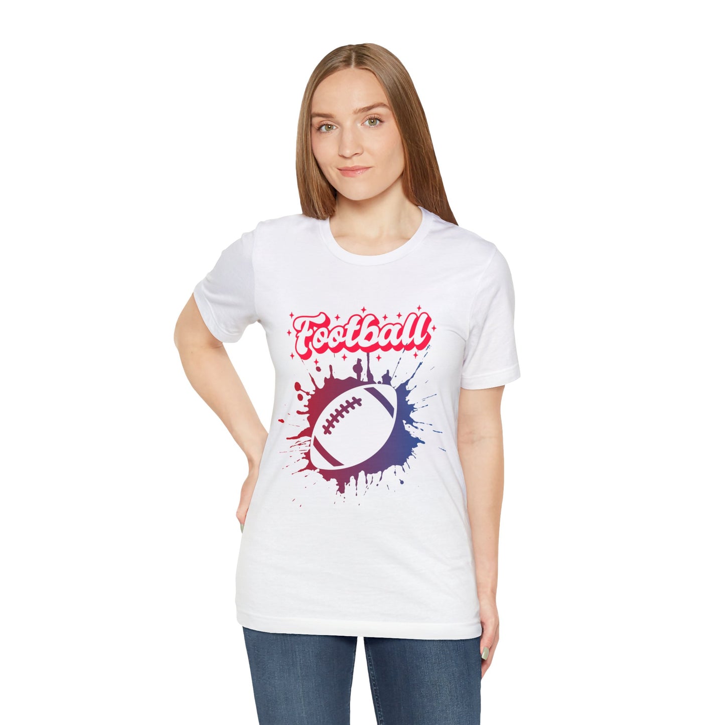 "Football" T-Shirt | Women's Football Apparel | Ladies Football Shirt | Football Mom Tee | Gifts for Female Football Fans | Game Day Shirt for Football | Womens Football Fan Shirt | Trendy Football Shirt