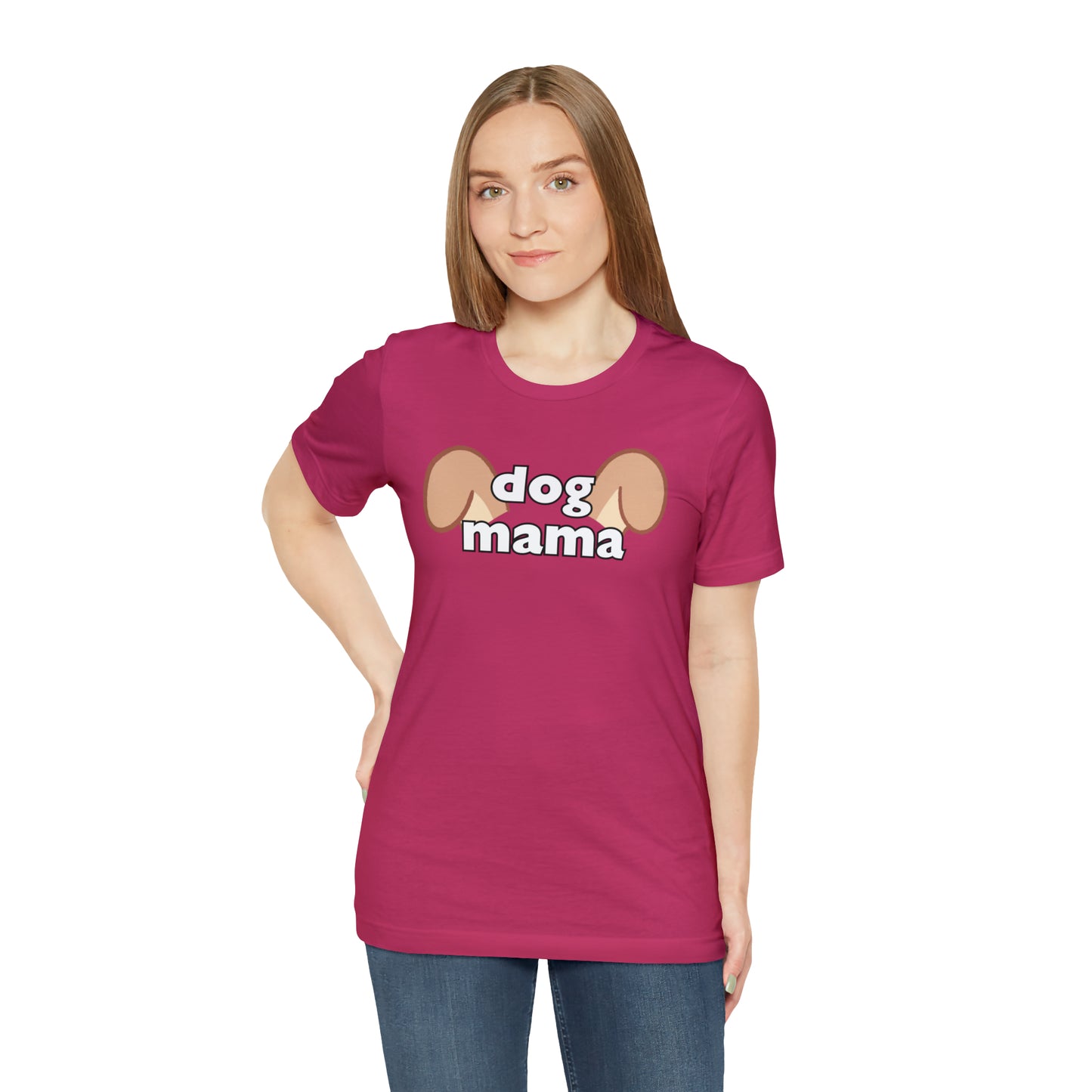 "Dog Mama" T-Shirt | Dog Lover Tee | Perfect Mother's Day Gift Idea | Cute and Comfortable Dog Mom Shirt for Every Day Wear | Trendy Dog Mom Apparel | Cute Dog Mom Shirt