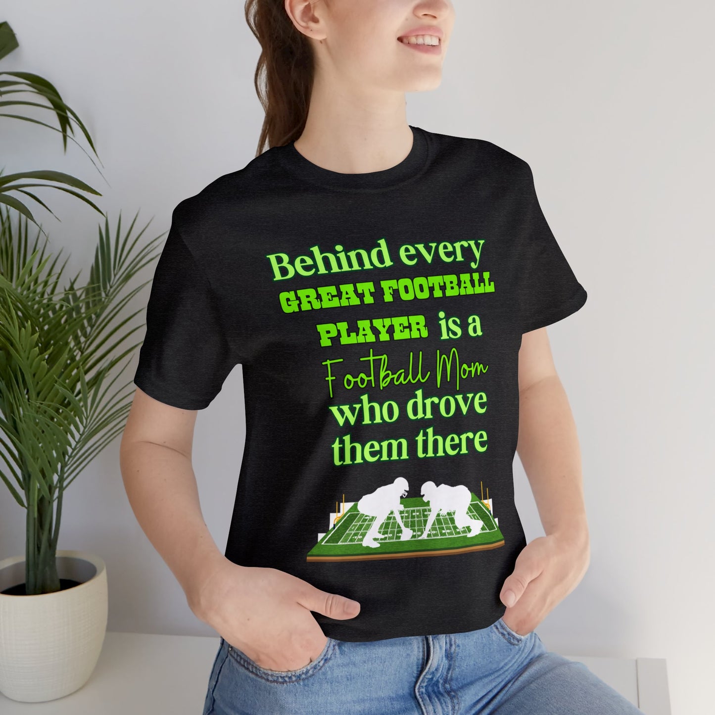 "Behind Every Great Football Player" T-Shirt | Funny Football Mom Shirt | Gifts for Football Moms | Humorous Football Mom Tee Shirt | Football Shirt to Make You Laugh | Mother's Day Gift Ideas | Football Shirt for Game Day