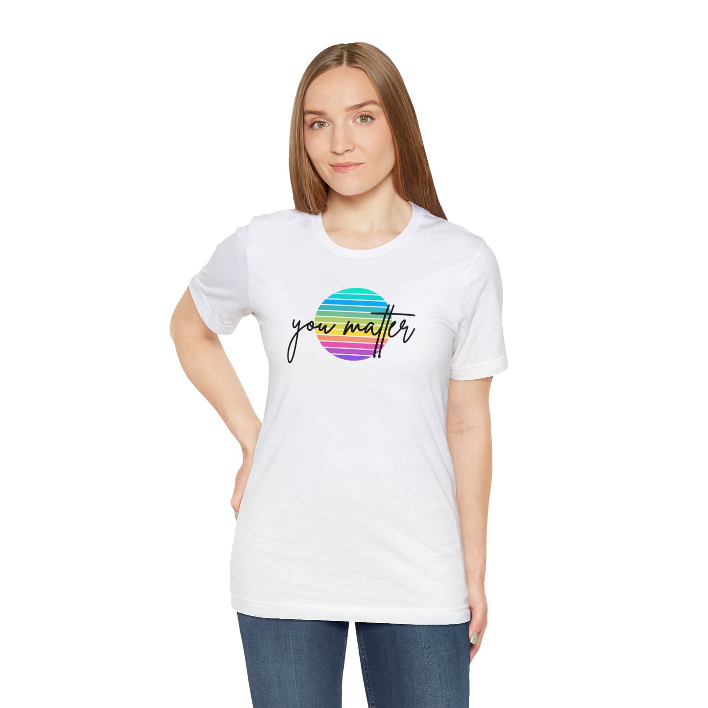 "You Matter" T-Shirt | Inclusive Apparel | Cute and Trendy Mom Fashion | Pride Tee | Proud Mom of an LGBTQ+ Child Tee | Pride Month Gift Ideas for Women | LGBTQ+ Shirts | LGBTQ+ Mom Christmas Gift | LGBTQ+ Shirt