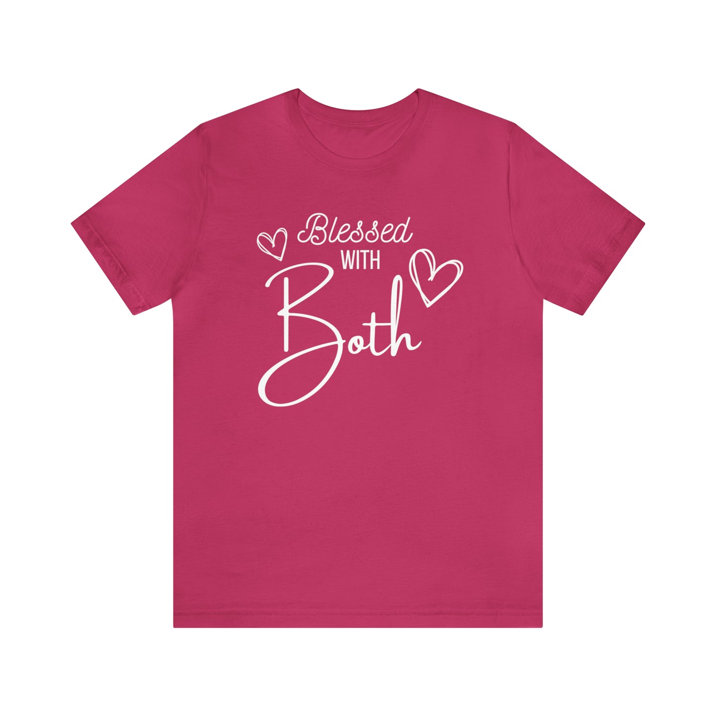 "Blessed With Both" T-Shirt | Perfect Gift for Moms of Boys and Girls | Cute and Trendy Mom Fashion | Mother's Day Gift Ideas | Comfortable Mom Clothing for Everyday Wear | Celebrate Your Supermom Status in Style