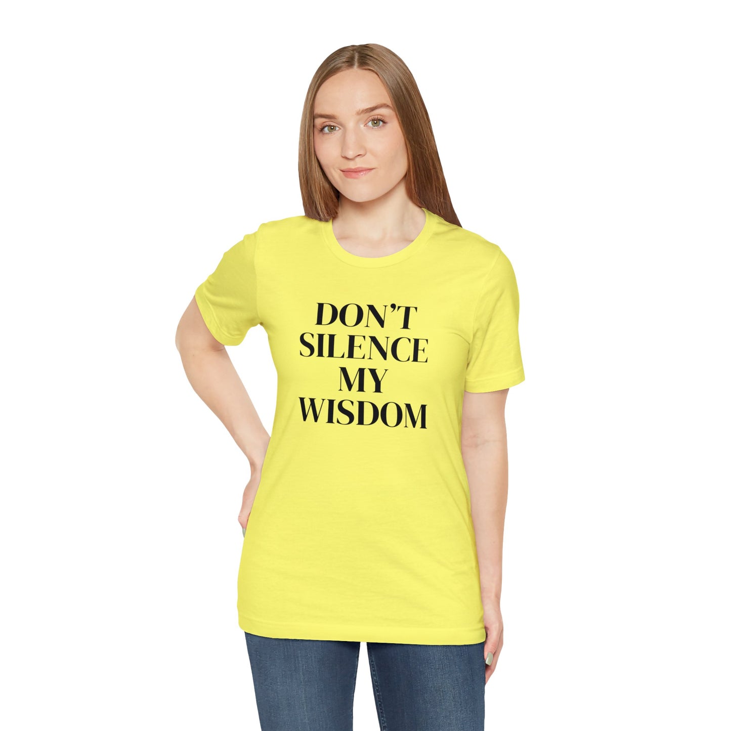 "Don't Silence My Wisdom" T-Shirt | Mom Shirt | Women's Empowerment Tee | Birthday Gift Ideas for Women | Empowering Women's Shirt | Cute Mom Tees | Statement Shirt for Women