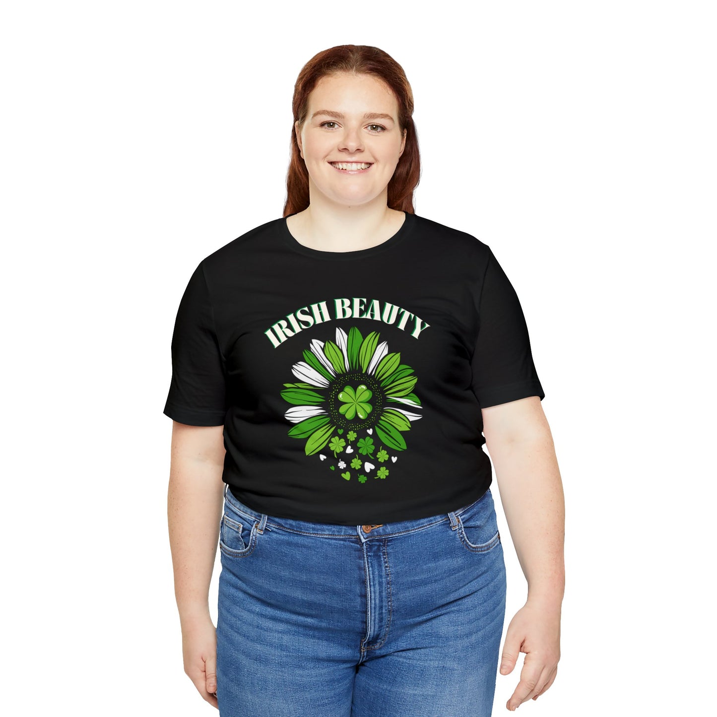 "Irish Beauty" T-Shirt | St. Patty's Day Tee Shirt for Ladies | St. Paddy's Day Womens Tee | Shamrock Day Tee for Her | St. Patricks Day Tee Shirt for Her | St. Patty's Day Apparel for Women | Irish Women's Shirt