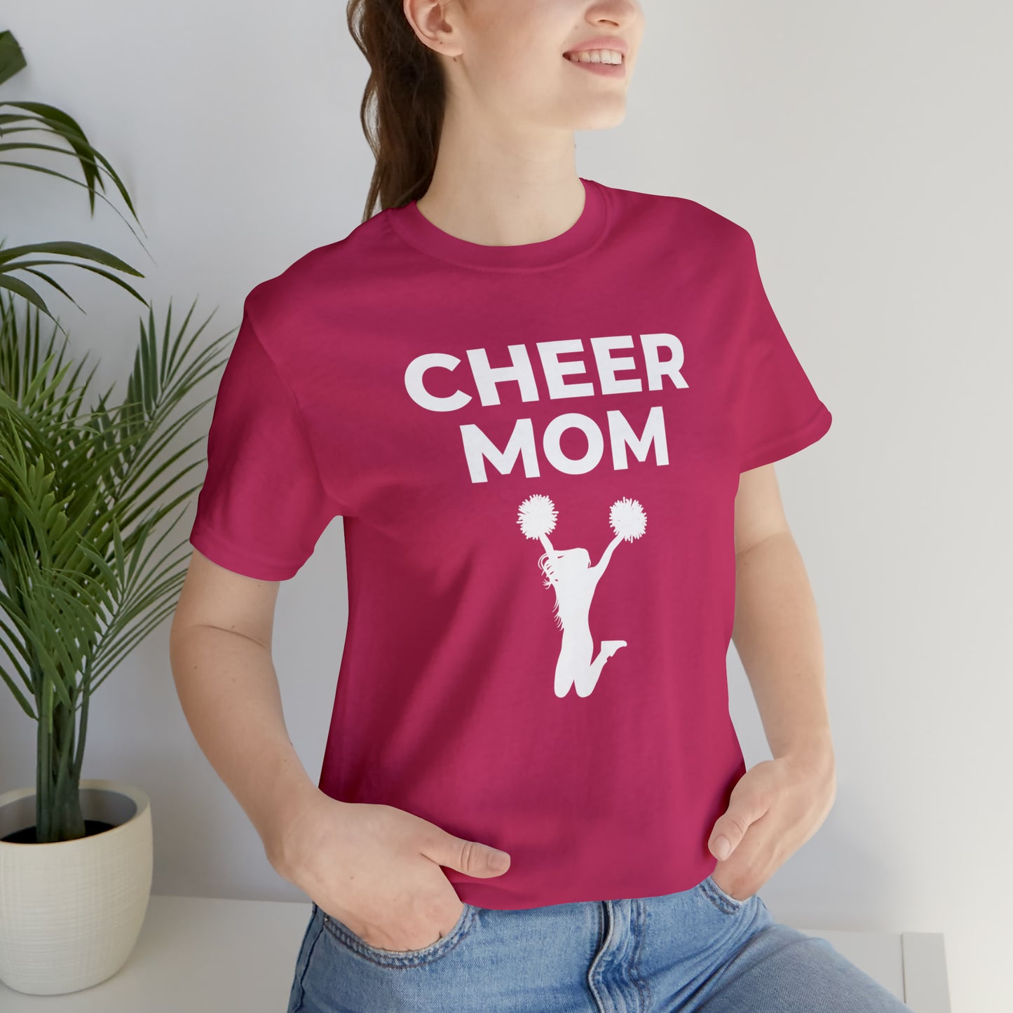 "Cheer Mom" T-Shirt | Cheerleader Mom Shirt | Proud Cheer Mom Tee | Mother's Day Gift Ideas for Mom | Cheer Mom Apparel | Trendy and Comfortable Cheer Mom Gear | Cheer Mom Shirt