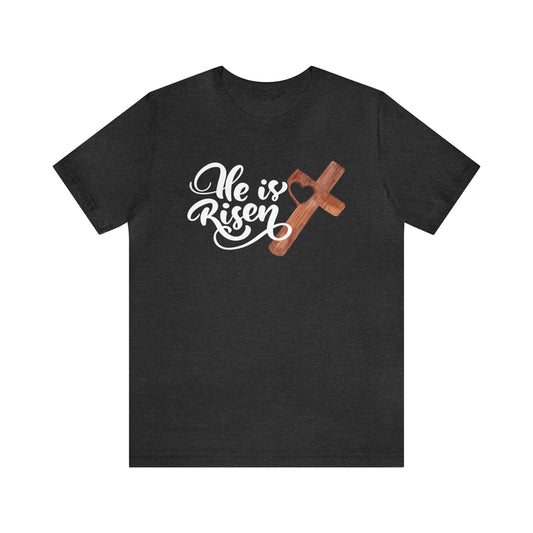 "He is Risen" T-Shirt | Religious Easter Shirt for Women | Easter Tee Shirt for Women with Meaning | Gift for Her | Religious Easter Apparel for Women | Women's Easter Tee Shirt