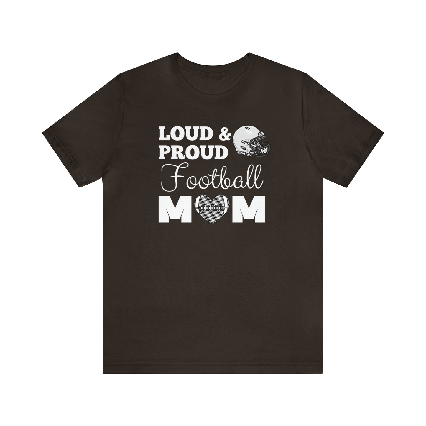 "Loud & Proud Football Mom" T-Shirt | Perfect Gift for Sports Moms | Cute and Trendy Mom Fashion | Unique Mom Tee | Mother's Day Gift Ideas | Football Mom Shirt | Comfortable Mom Clothing for Game Day | Cute Football Mom Shirt