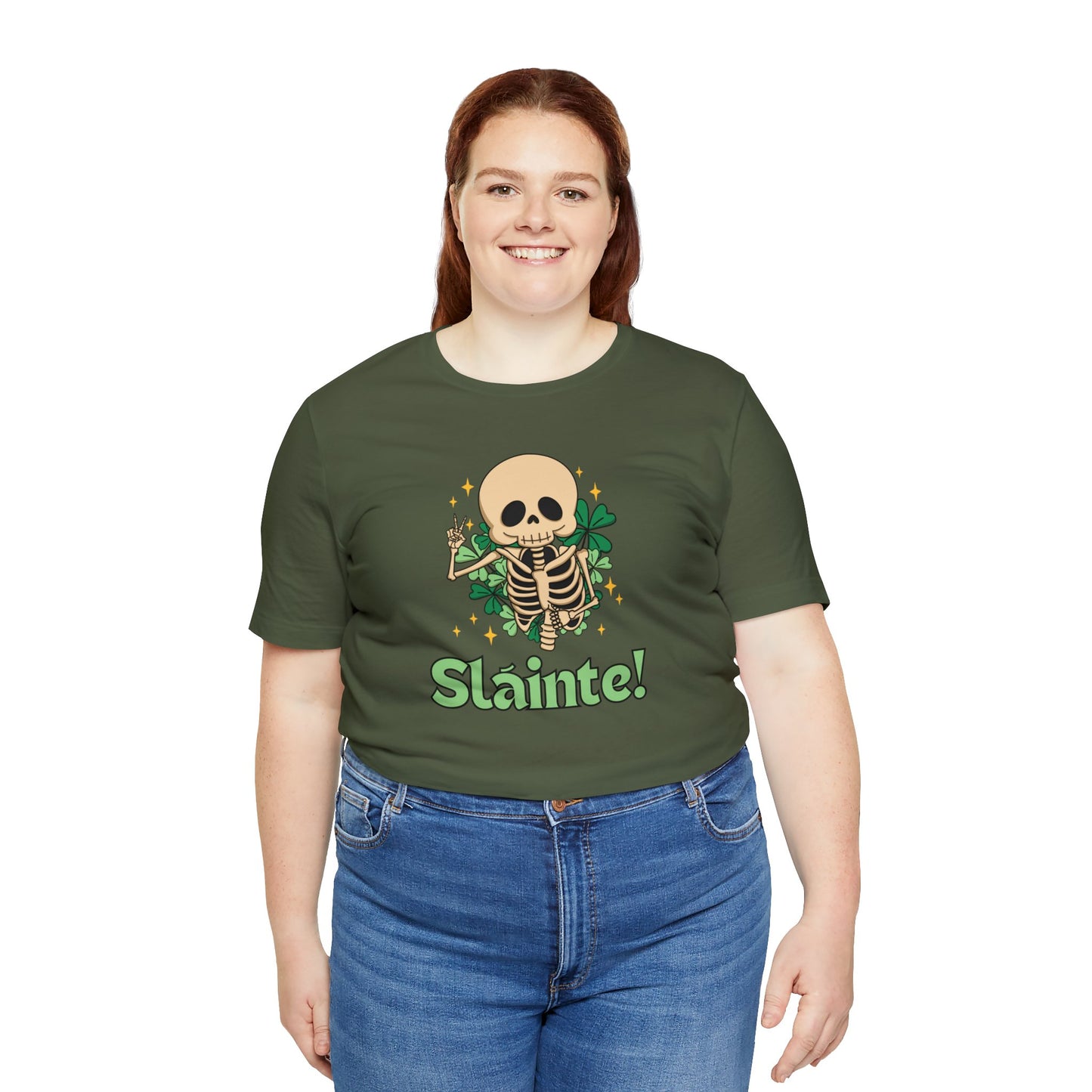 "Sláinte" T-Shirt | St. Patty's Day Tee Shirt for Women | Ladies Tee for St. Patrick's Day | Womens Tee for St. Patty's Day | Gift for Her | Women's St. Patty's Day Shirt