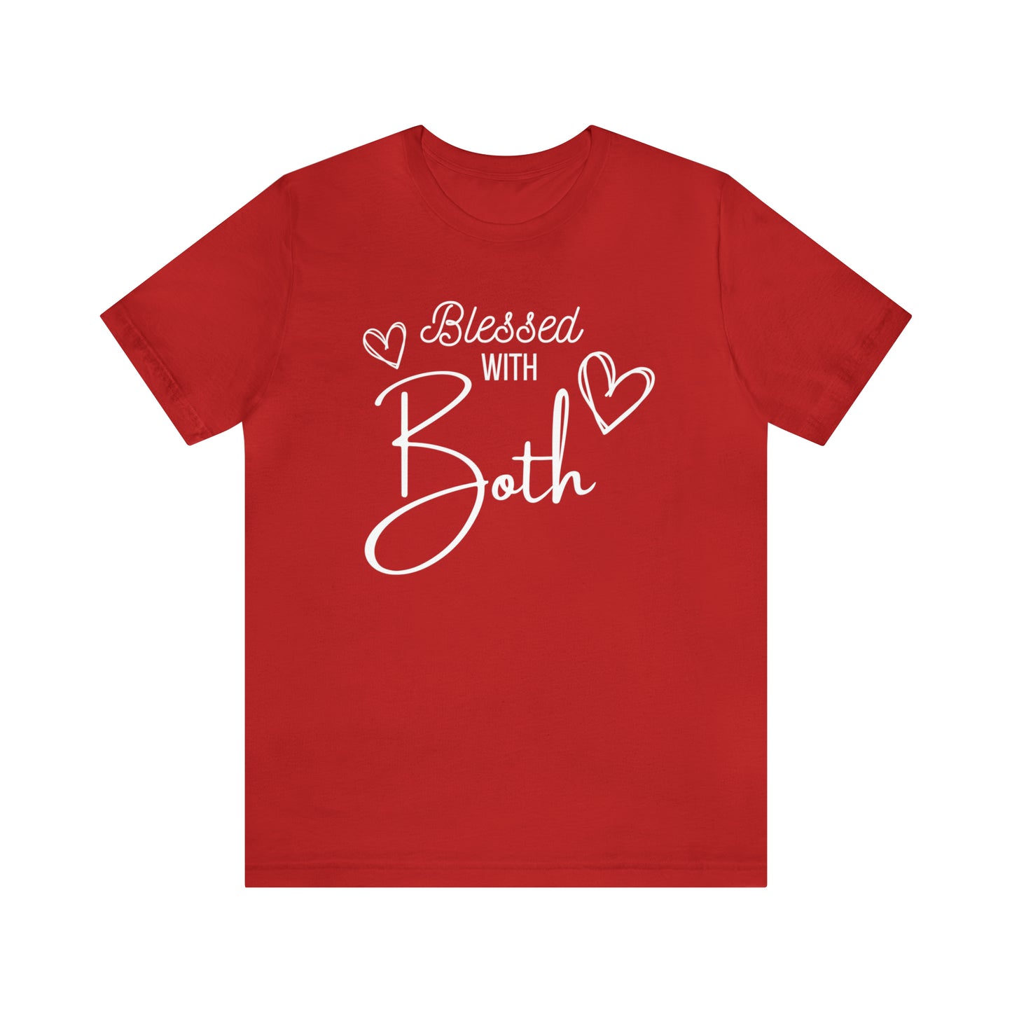 "Blessed With Both" T-Shirt | Perfect Gift for Moms of Boys and Girls | Cute and Trendy Mom Fashion | Mother's Day Gift Ideas | Comfortable Mom Clothing for Everyday Wear | Celebrate Your Supermom Status in Style