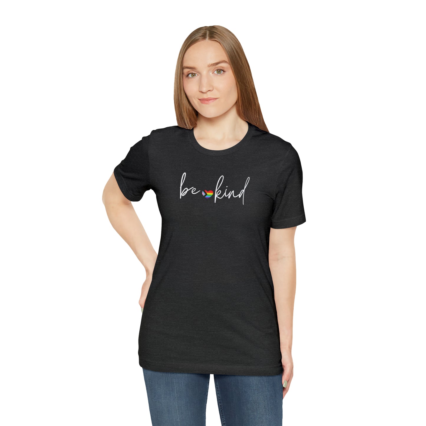 "Be Kind" T-Shirt | LGBTQ+ Shirt | Cute LGBTQ+ Mom Shirt | Pride Mom Tee | LGBTQ+ Shirts | Pride Month Gift Ideas for Women | Inclusive Apparel | Proud Mom of LGBTQ+ Child Tee | Pride Month Shirt