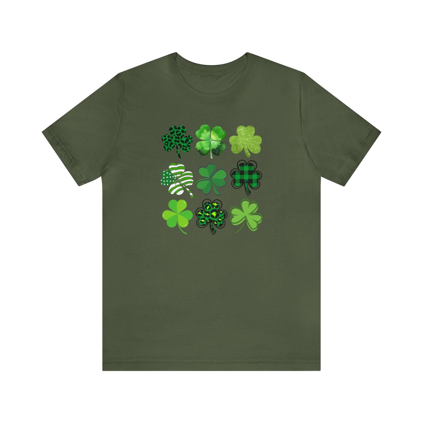 "Shamrocks" T-Shirt | Tee Shirt for St. Patrick's Day | Womens Shamrock Shirt | St .Patty's Day Shamrock Shirt for Ladies | St. Patty's Day Apparel for Women | Mom Shamrock Tee Shirt