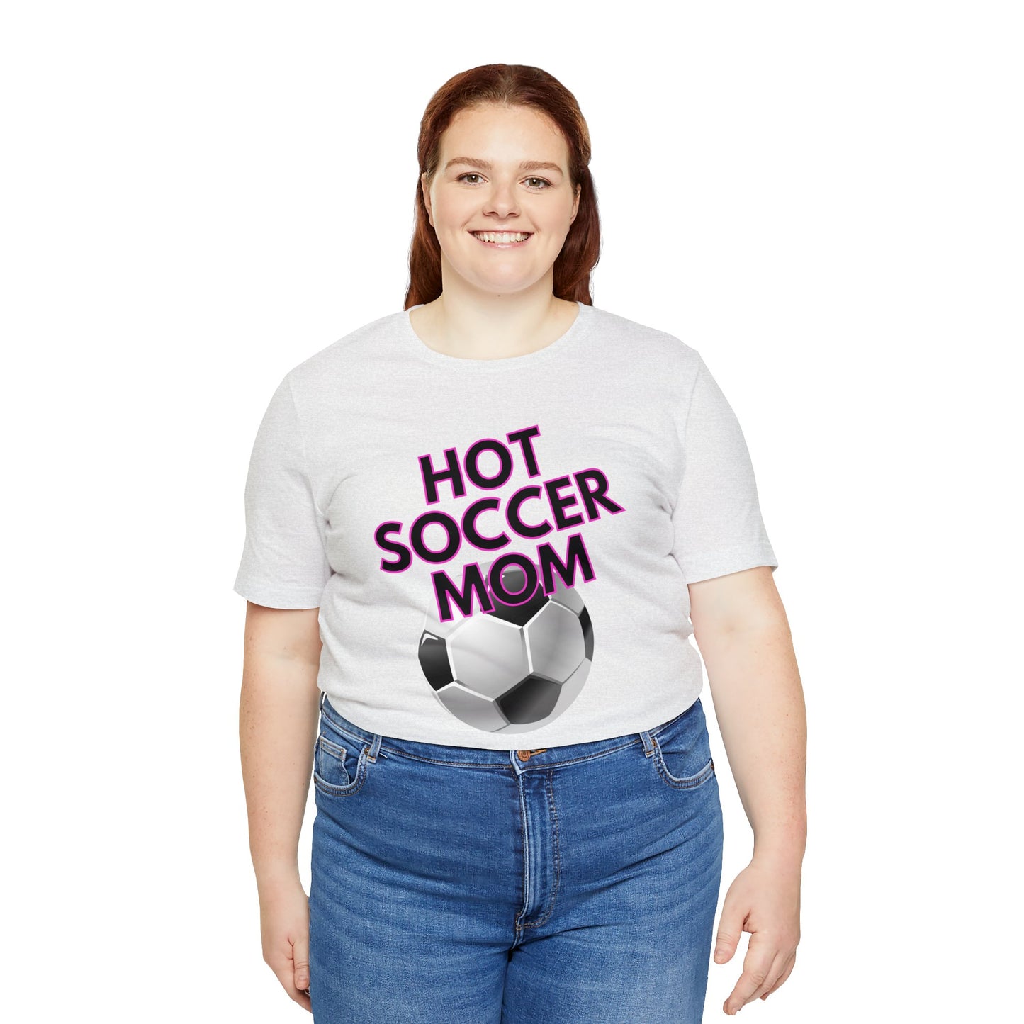 "Hot Soccer Mom" T-Shirt | Perfect Gift for Soccer Moms | Trendy Soccer Mom Apparel | Soccer Mom Tee | Soccer Mom Shirt | Mother's Day Gift Ideas for Mom | Comfortable Mom Clothing for Game Day | Soccer Mama Shirt