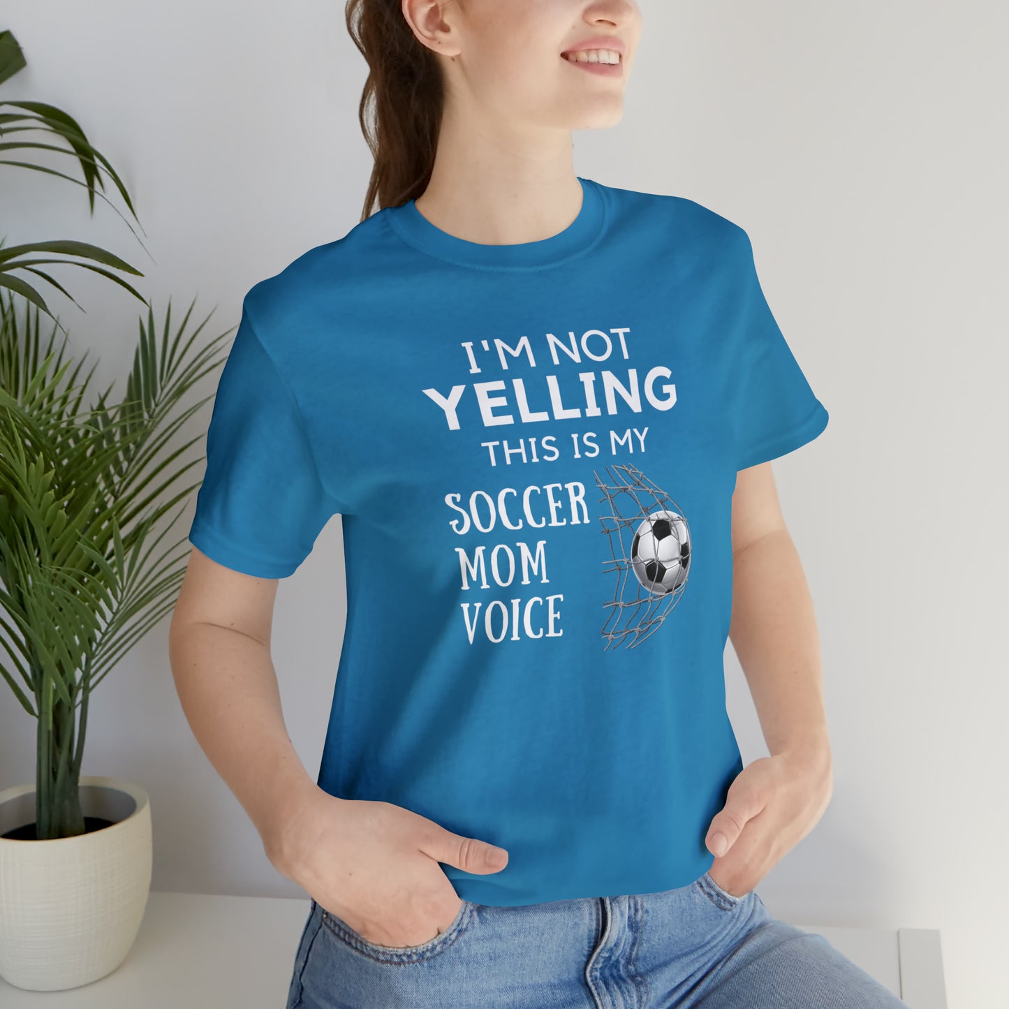 "I'm Not Yelling This is My Soccer Mom Voice" T-Shirt | Soccer Mama Shirt | Perfect Gift for Soccer Moms | Trendy Soccer Mom Apparel | Soccer Mom Tee | Soccer Mom Shirt | Mother's Day Gift Ideas for Mom | Soccer Mama Apparel