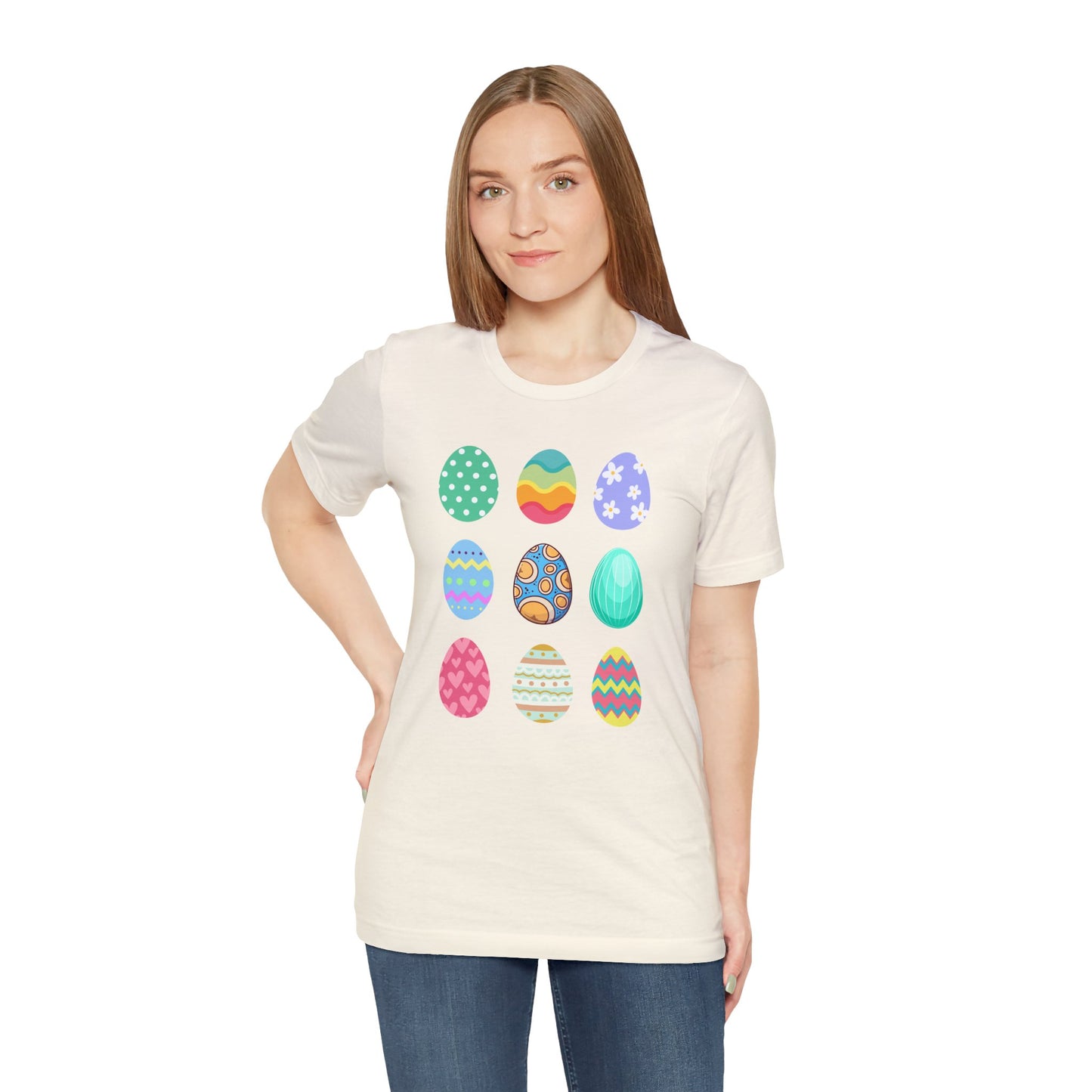 "Easter Eggs" T-Shirt | Easter Egg Shirt for Women | Ladies Easter Shirt with Easter Eggs | Gift for Her | Easter Egg Tee | Easter Apparel for Ladies | Women's Easter Tee Shirt