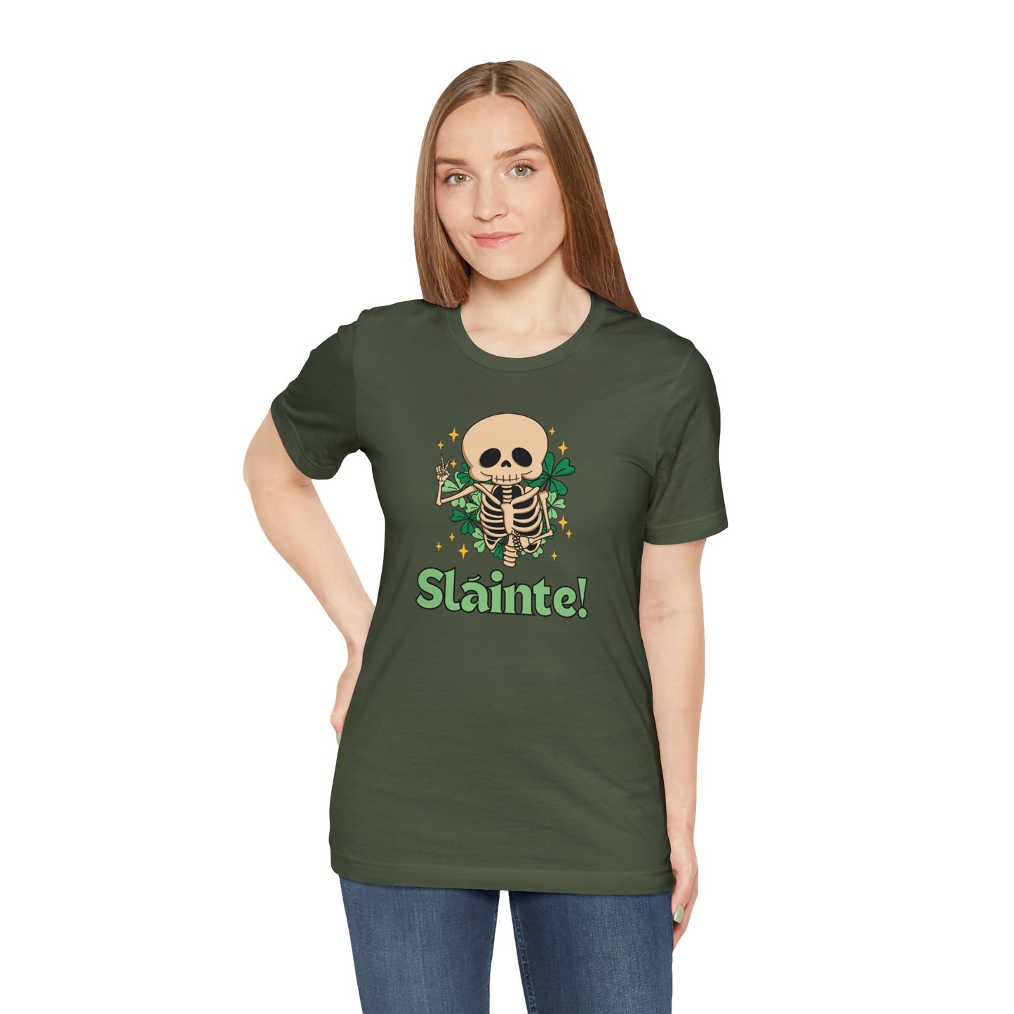 "Sláinte" T-Shirt | St. Patty's Day Tee Shirt for Women | Ladies Tee for St. Patrick's Day | Womens Tee for St. Patty's Day | Gift for Her | Women's St. Patty's Day Shirt