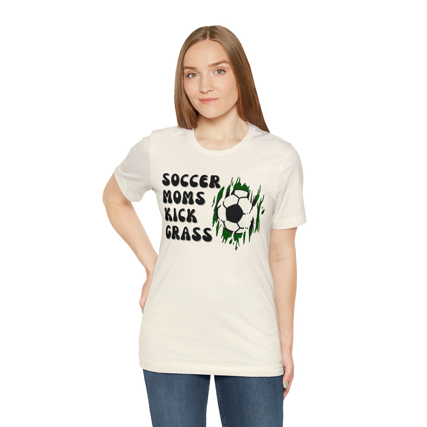 "Soccer Moms Kick Grass" T-Shirt | Humorous Soccer Mom Shirt | Soccer Mom Tee Gifts for Her | Funny Soccer Mom Shirt | Christmas Gifts for Soccer Moms | Funny Soccer Mom Tee | Gifts for Soccer Moms | Soccer Mama Shirt