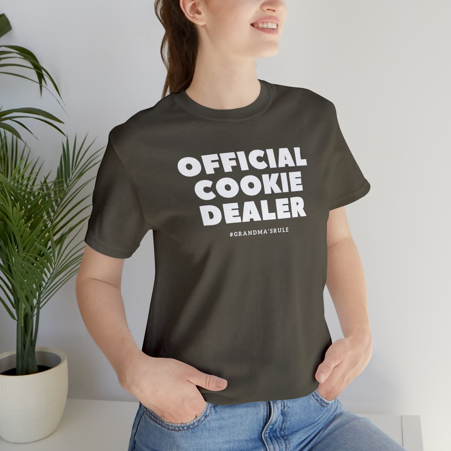 "Official Cookie Dealer" T-Shirt | Humorous Grandma Shirt | Funny Grama Apparel | Grandma Shirt | Grandma Tee | Funny Grandma Shirt | Mother's Day Gift Ideas for Grandma | Gift Ideas for Grandma