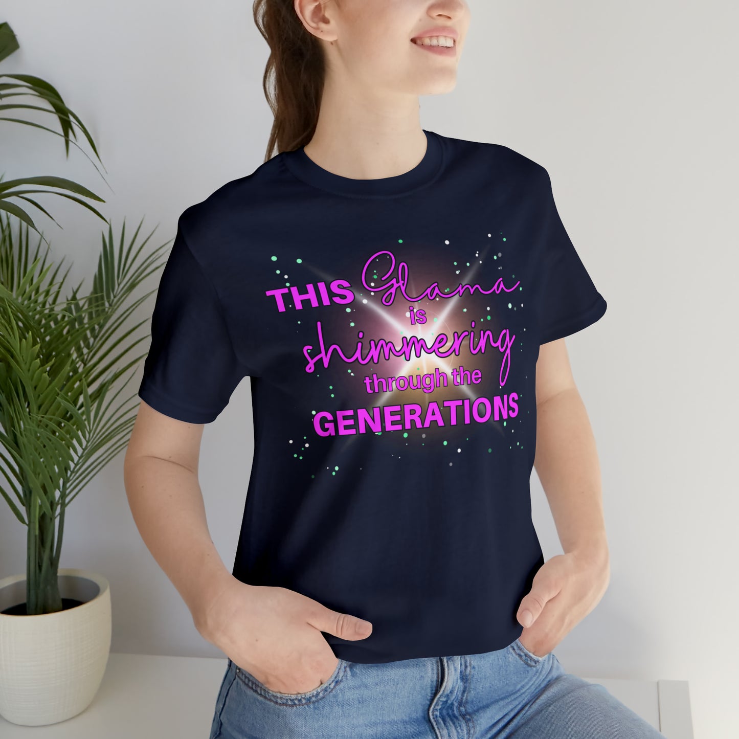 "This Grama is Shimmering Through the Generations" T-Shirt | Trendy Grama Tee | Gift for Her | Cute Grandma Shirt | Ladies Shirts | Shirt for Grandma | Gifts for Grandma | Glitter Grandma