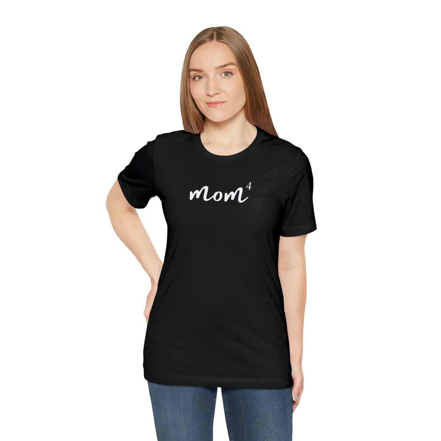 "Mom of 4" T-Shirt | Mom Shirt | Mother of Four Tee | Mother of Four Shirt | Stylish Mom Apparel | Birthday Gift Ideas for Mom | Mother of Four Apparel | Comfortable Everyday Mom Wear | Trendy Mom of Four Shirts | Family Mom Apparel