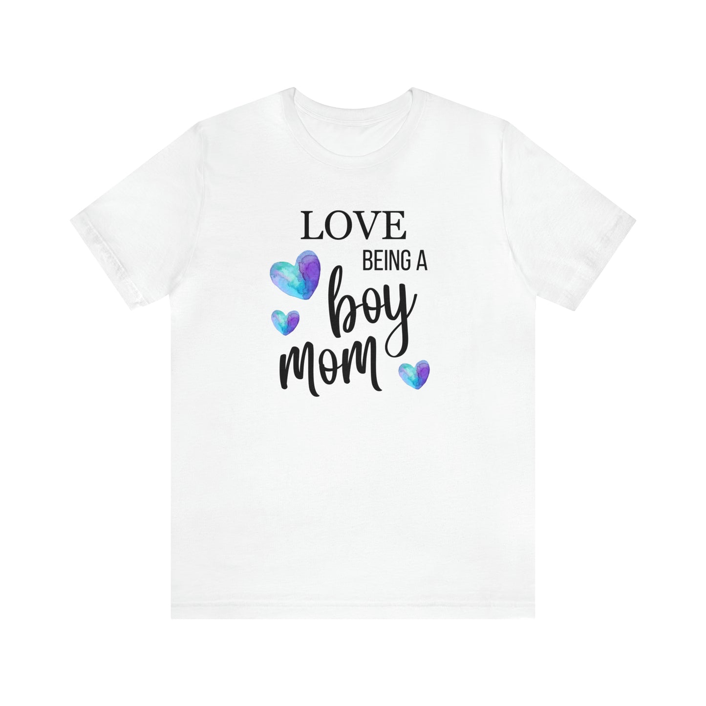 " Love Being A Boy Mom" T-Shirt | Perfect Gift for Moms of Boys | Cute and Trendy Mom Fashion | Mother's Day Gift Ideas | Comfortable Mom Clothing for Everyday Wear | Celebrate Your Supermom Status with Style | Perfect Birthday Gift for Mom