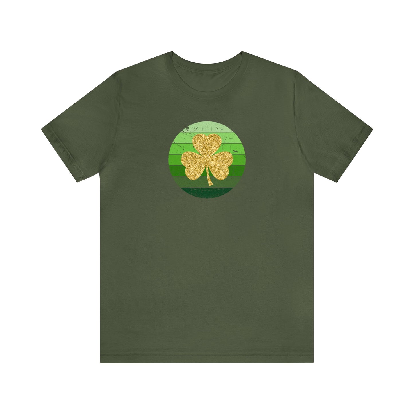 "Gold Shamrock" T-Shirt | Lucky Womens Tee for St. Patty's Day  | St. Paddy's Day Ladies Tee | Gift for Irish Lovers | St. Patricks Day Tee Shirt for Women | Women's St. Patty's Day Shirt