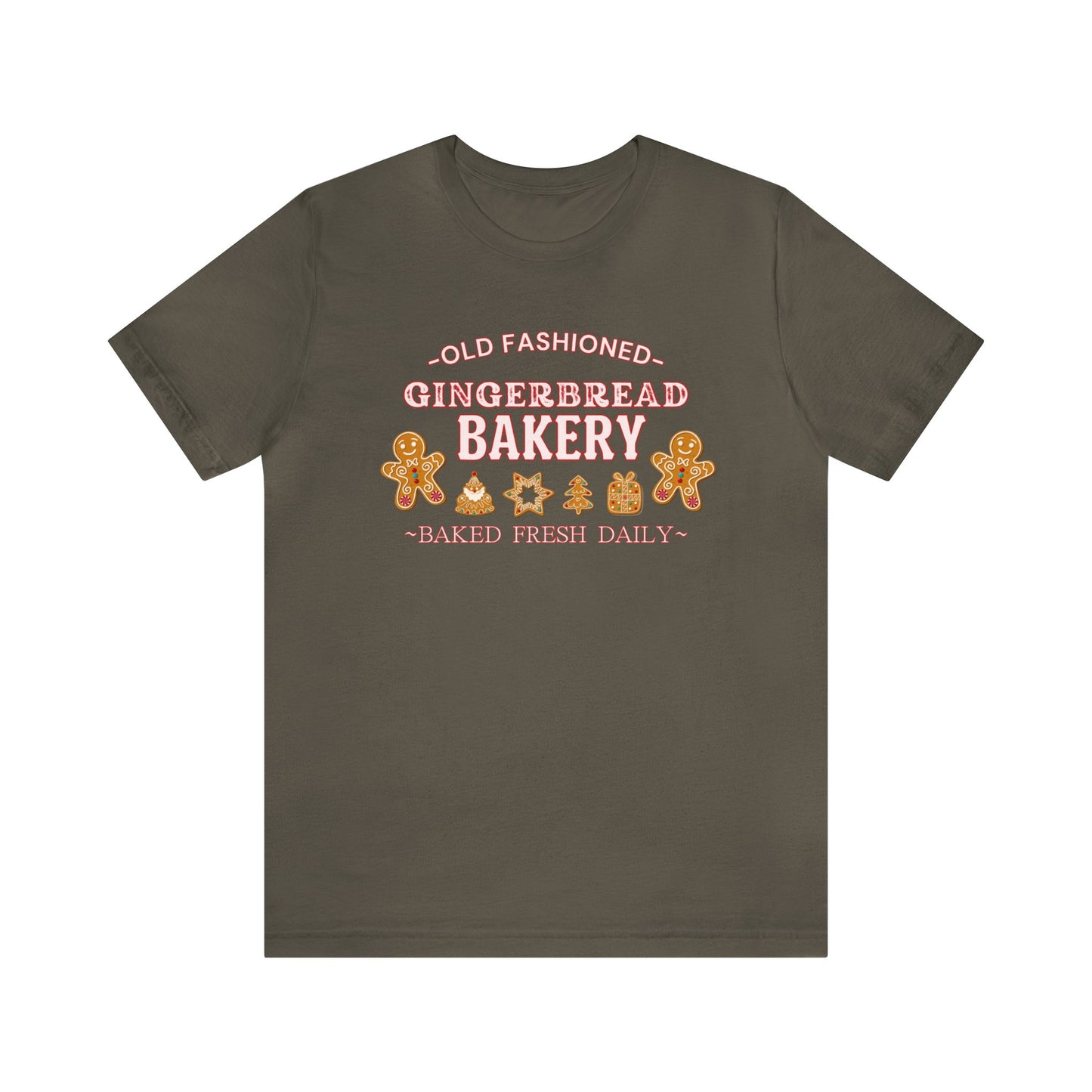 "Old Fashioned Gingerbread Bakery" T-Shirt | Gifts for Her | Women's Christmas Shirt | Birthday Gift Ideas for Women | Festive Christmas T-Shirt | Holiday Mom Tee | Trendy Christmas Shirt for Ladies