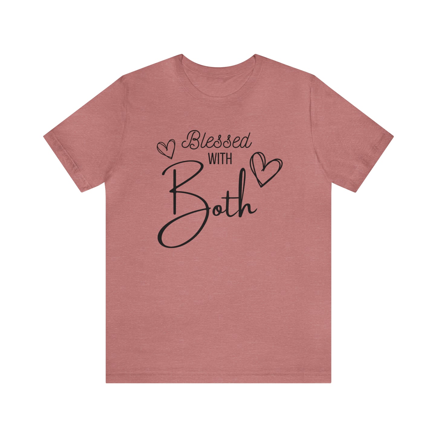 "Blessed With Both" T-Shirt | Perfect Gift for Moms of Boys and Girls | Cute and Trendy Mom Fashion | Mother's Day Gift Ideas | Comfortable Mom Clothing for Everyday Wear | Celebrate Your Supermom Status in Style