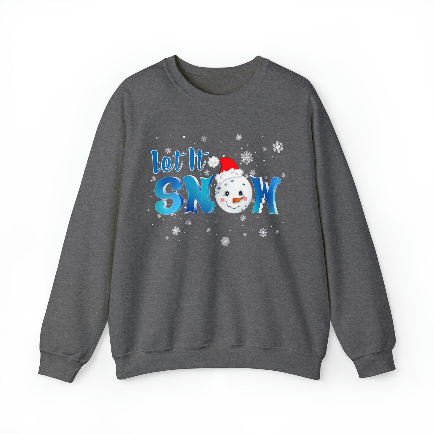 "Let It Snow" Sweatshirt | Festive Sweatshirt for Women | Ladies Christmas Sweatshirt | Womens Christmas Sweater | Womens Winter Graphic Sweatshirt | Snow Sweatshirt for Moms