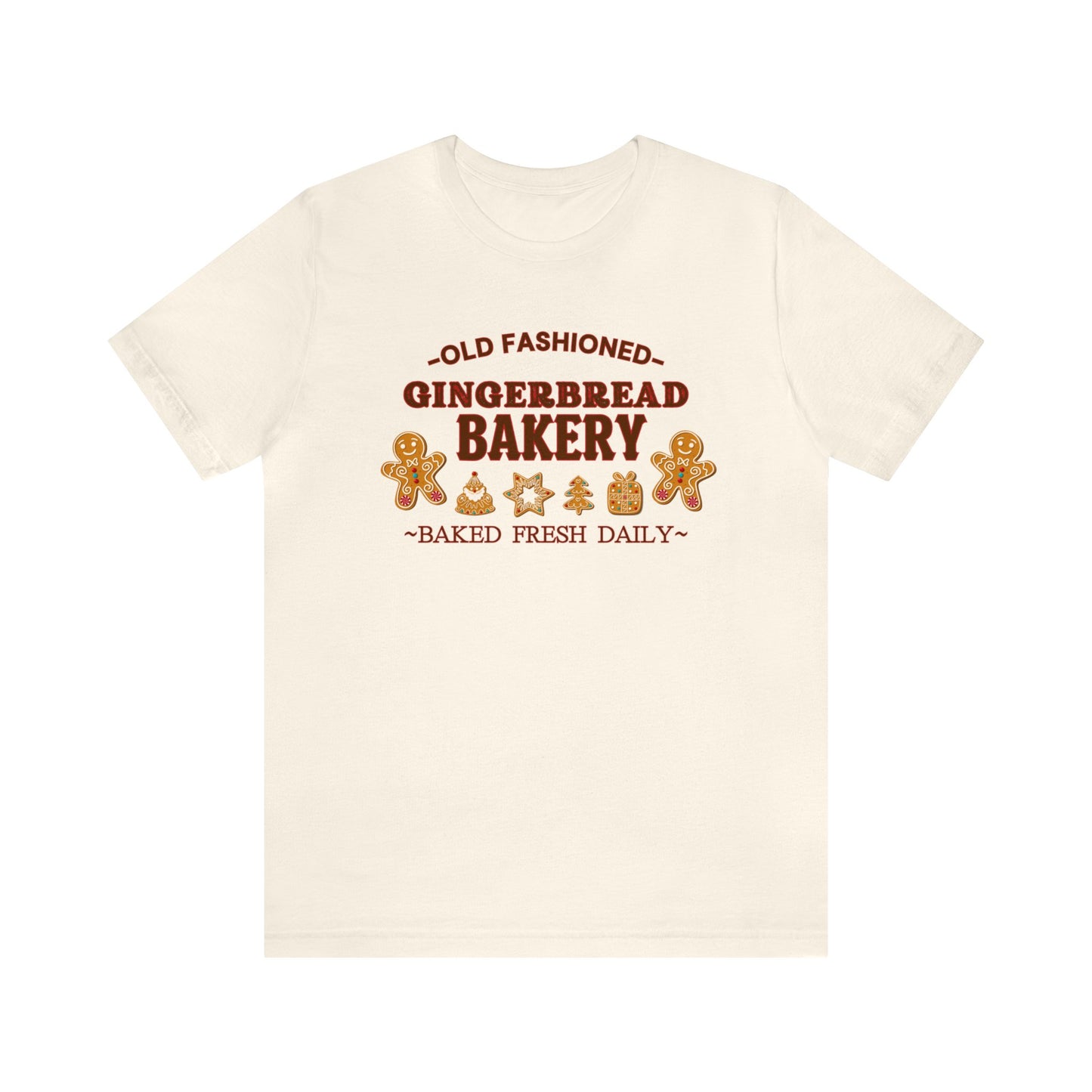 "Old Fashioned Gingerbread Bakery" T-Shirt | Gifts for Her | Women's Christmas Shirt | Birthday Gift Ideas for Women | Festive Christmas T-Shirt | Holiday Mom Tee | Trendy Christmas Shirt for Ladies