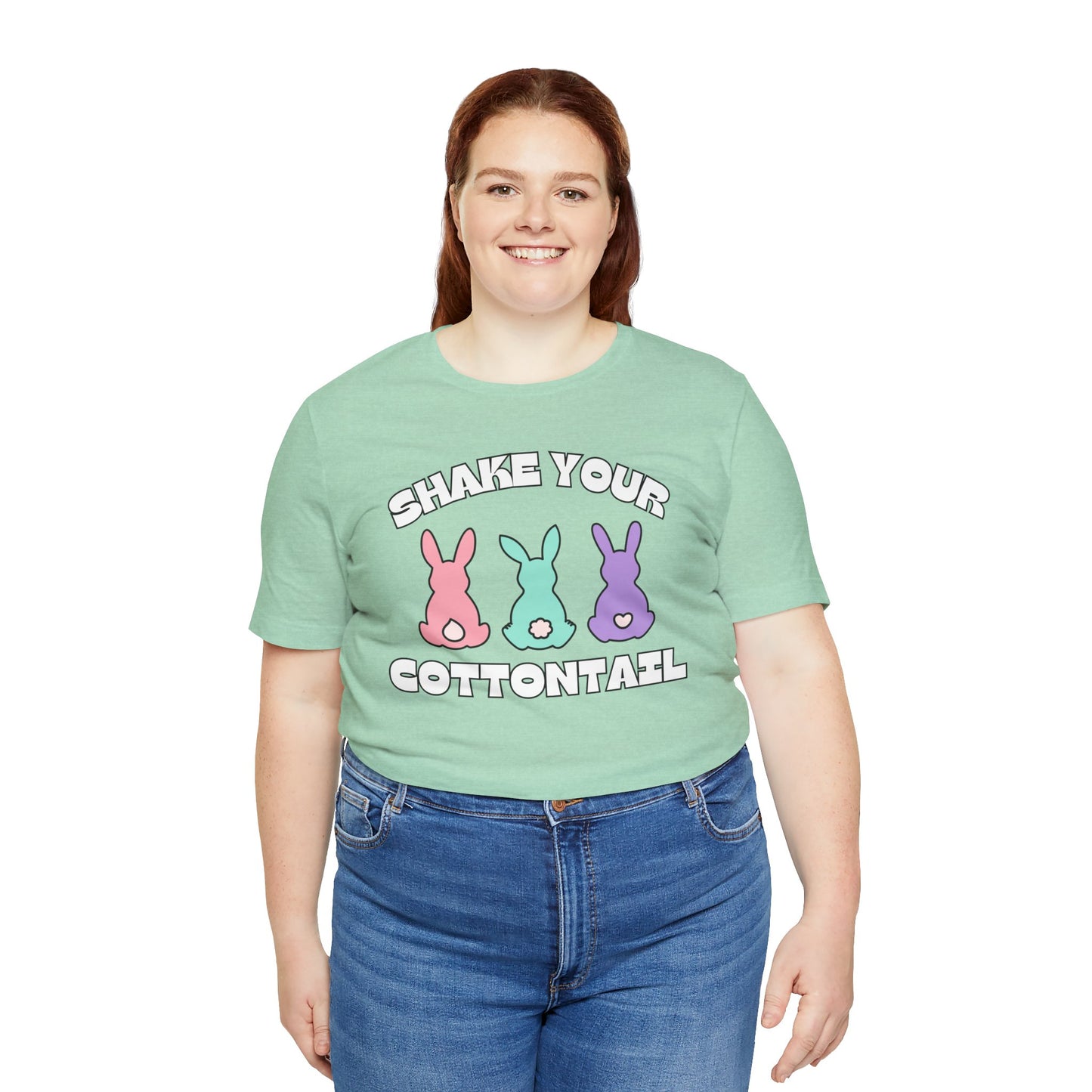 "Shake Your Cottontail" T-Shirt | Cute Cottontail Shirt | Funny Easter Clothing | Humor Easter T Shirt | Easter Bunny Shirt | Easter Gift for Her | Funny Easter Bunny T Shirt