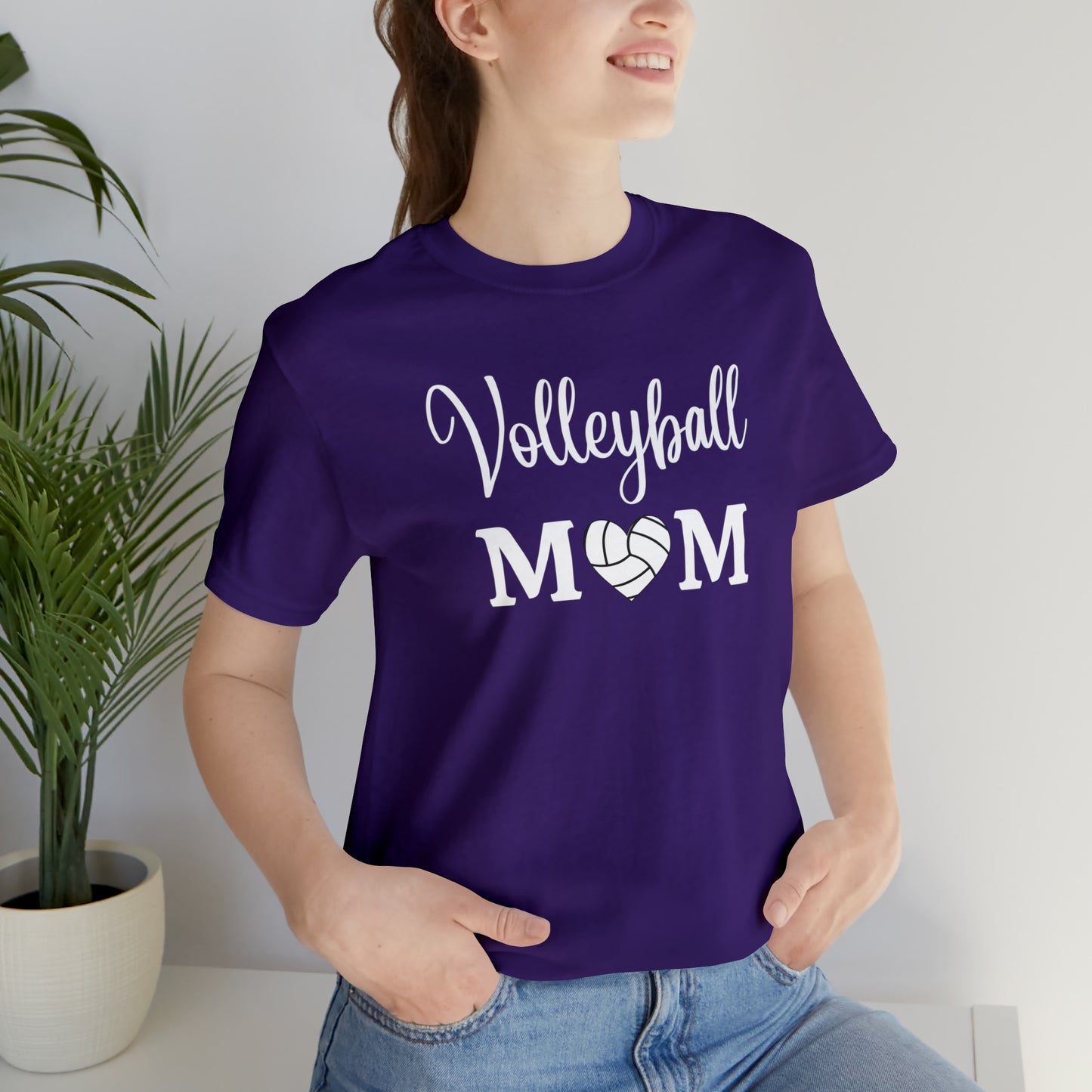 "Volleyball Mom" T-Shirt | Volleyball Mom Shirt | Gift Ideas for Volleyball Moms | Trendy Volleyball Mom Apparel | Mother's Day Gift Ideas for Moms | Comfortable Mom Clothing for Game Day | Volleyball Mama Shirt