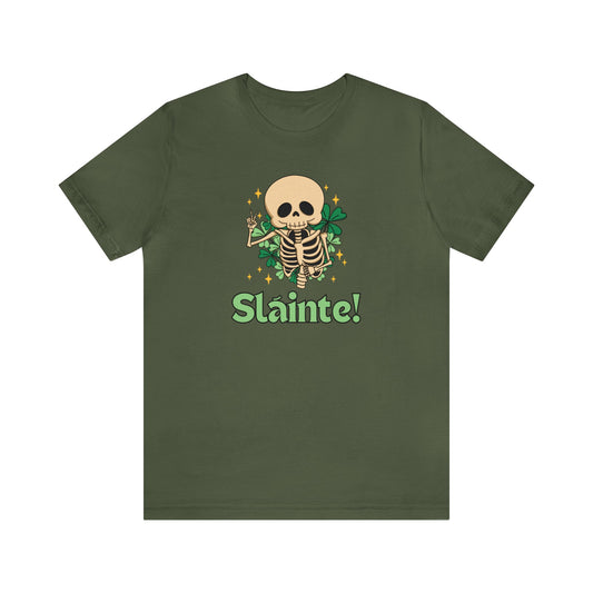 "Sláinte" T-Shirt | St. Patty's Day Tee Shirt for Women | Ladies Tee for St. Patrick's Day | Womens Tee for St. Patty's Day | Gift for Her | Women's St. Patty's Day Shirt