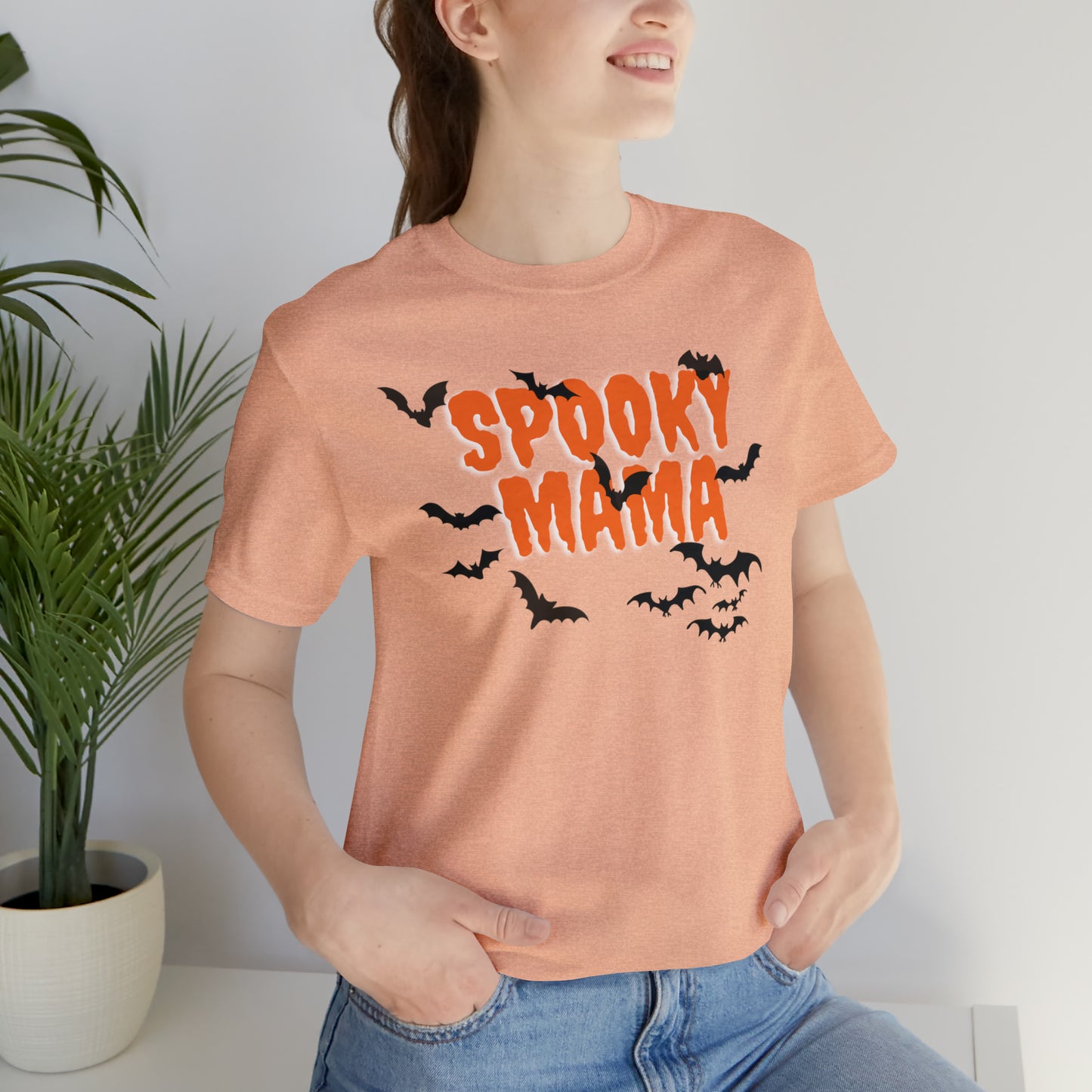 "Spooky Mama" T-Shirt | Halloween Shirts for Moms | Cute and Trendy Halloween Apparel | Comfortable Halloween Yee for Every Day Wear | Birthday Gift Ideas for Mom