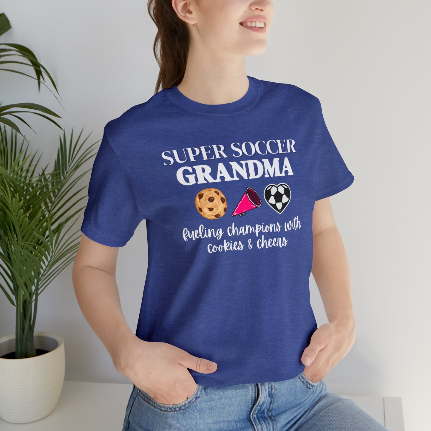 "Super Soccer Grandma Fueling Champions With Cookies & Cheer" T-Shirt | Gift Ideas for Soccer Grandma's | Soccer Grandma Tee |Cute Grandma Soccer Shirt | Funny Grandma Shirt | Grandma Soccer Shirt | Mother's Day Gift Ideas for Grama