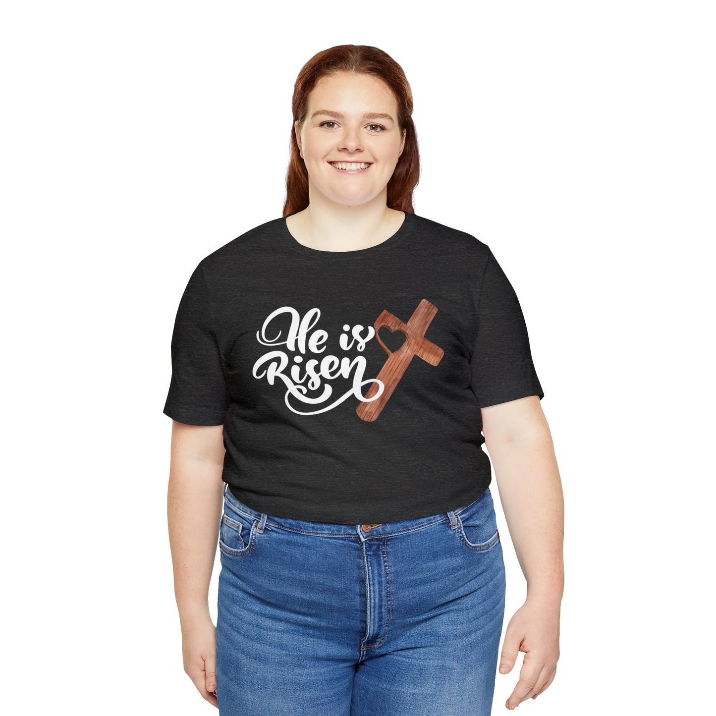 "He is Risen" T-Shirt | Religious Easter Shirt for Women | Easter Tee Shirt for Women with Meaning | Gift for Her | Religious Easter Apparel for Women | Women's Easter Tee Shirt