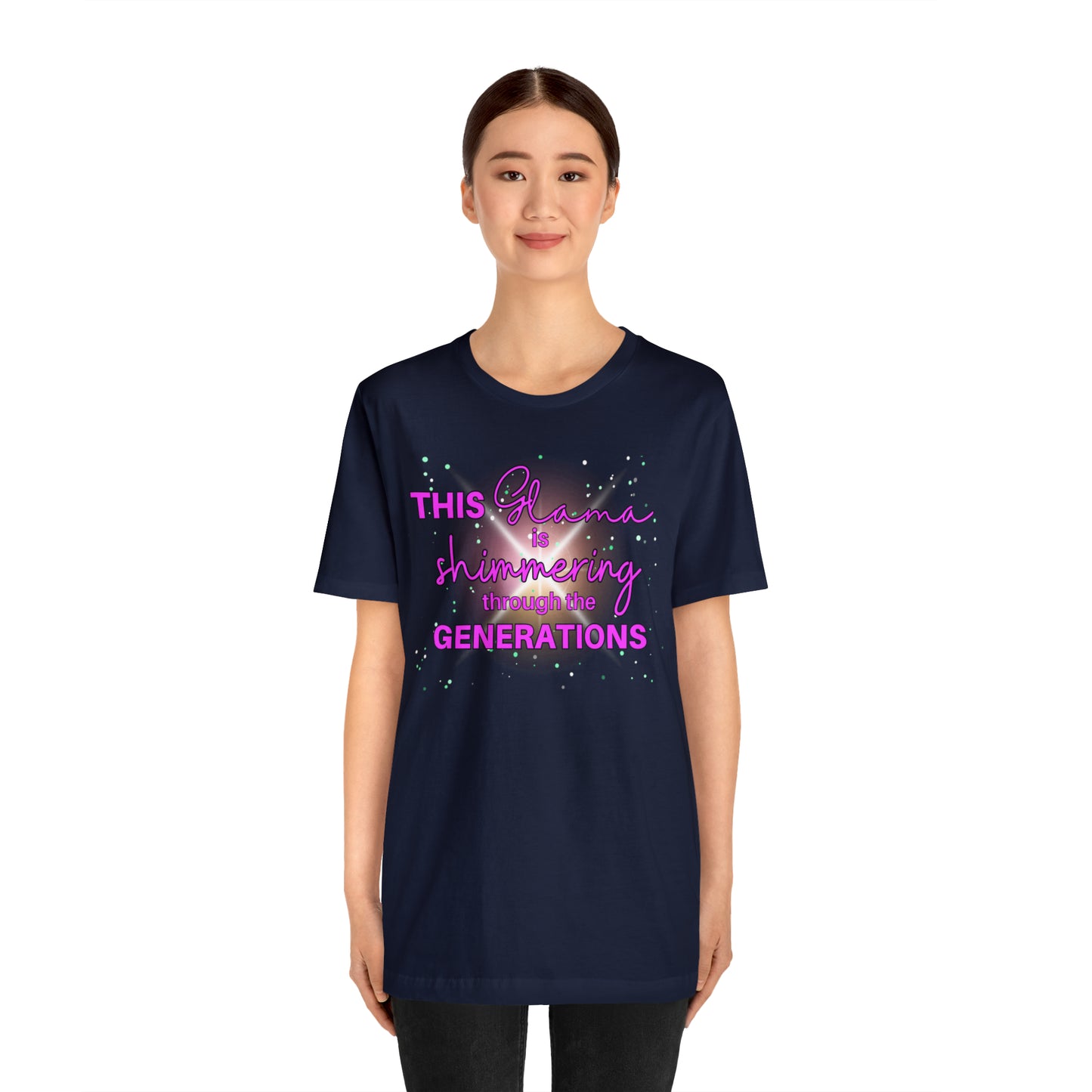 "This Grama is Shimmering Through the Generations" T-Shirt | Trendy Grama Tee | Gift for Her | Cute Grandma Shirt | Ladies Shirts | Shirt for Grandma | Gifts for Grandma | Glitter Grandma