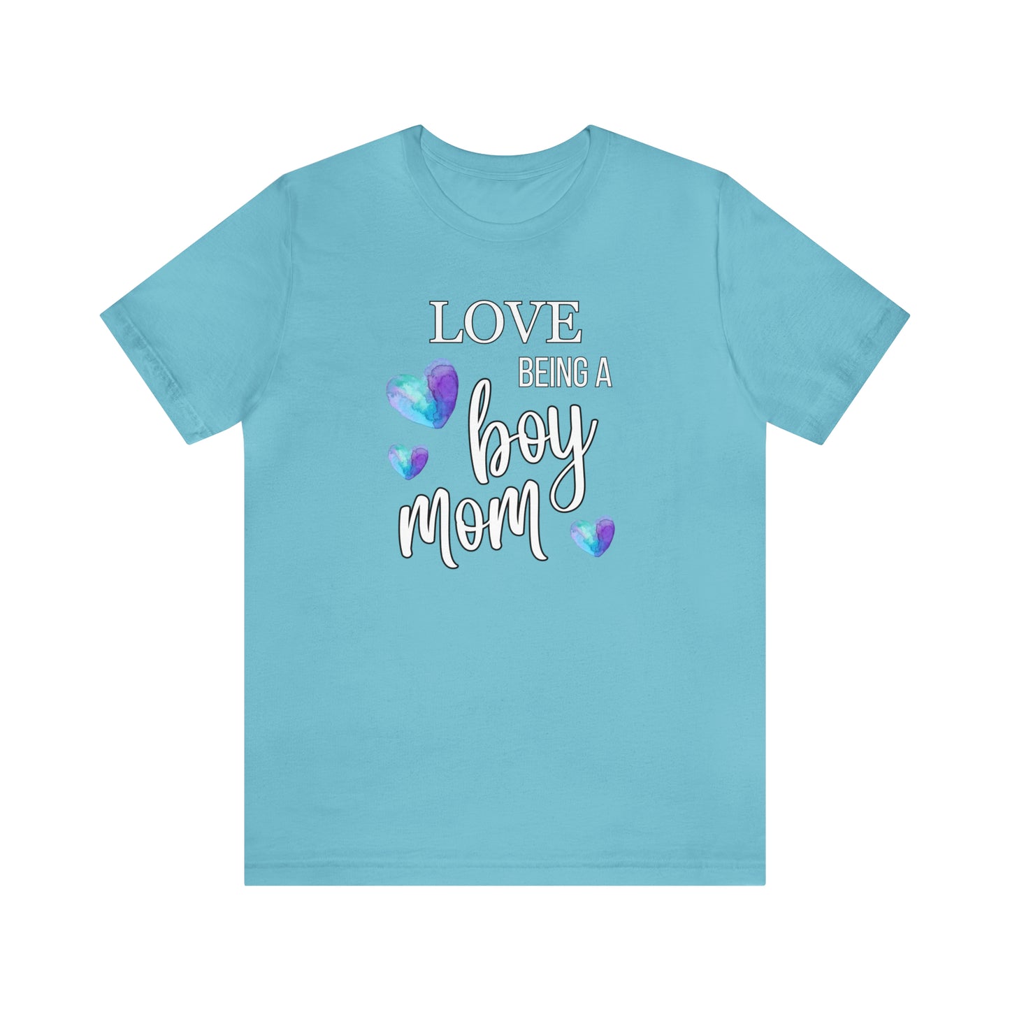 " Love Being A Boy Mom" T-Shirt | Perfect Gift for Moms of Boys | Cute and Trendy Mom Fashion | Mother's Day Gift Ideas | Comfortable Mom Clothing for Everyday Wear | Celebrate Your Supermom Status with Style | Perfect Birthday Gift for Mom