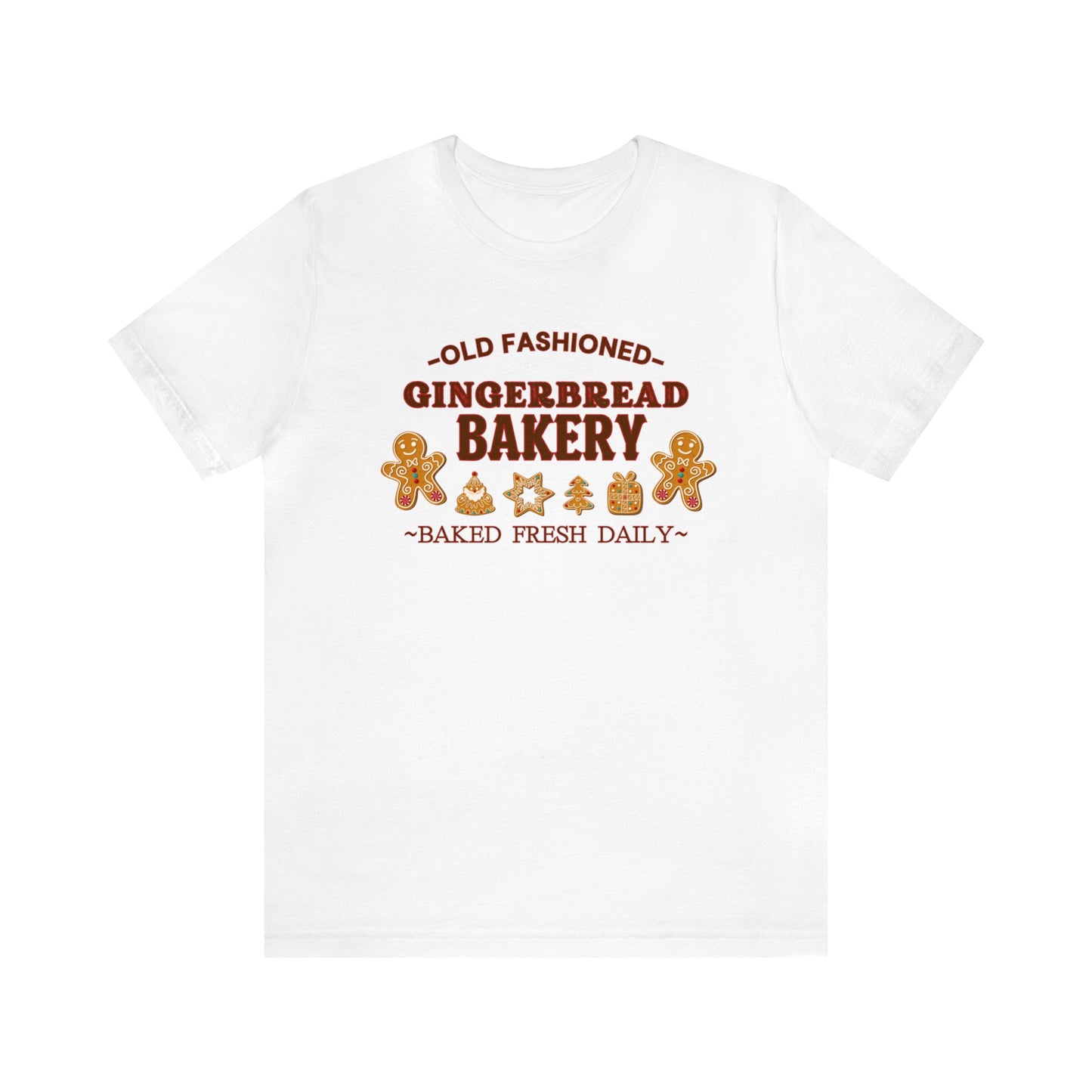 "Old Fashioned Gingerbread Bakery" T-Shirt | Gifts for Her | Women's Christmas Shirt | Birthday Gift Ideas for Women | Festive Christmas T-Shirt | Holiday Mom Tee | Trendy Christmas Shirt for Ladies