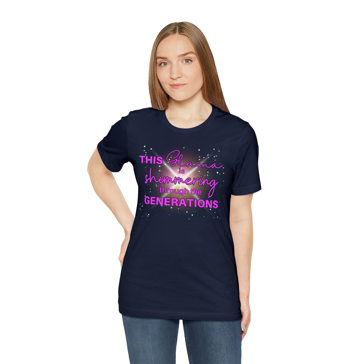 "This Grama is Shimmering Through the Generations" T-Shirt | Trendy Grama Tee | Gift for Her | Cute Grandma Shirt | Ladies Shirts | Shirt for Grandma | Gifts for Grandma | Glitter Grandma