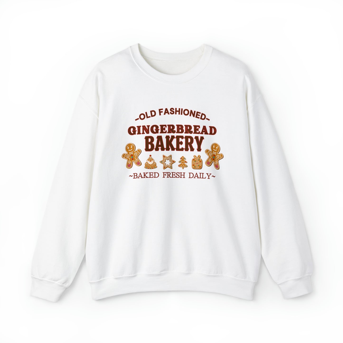 Old Fashioned Gingerbread Bakery" Sweatshirt | Ladies Festive Sweatshirt | Christmas Season Sweatshirt for Women | Womens Holiday Sweatshirt | Christmas Sweater