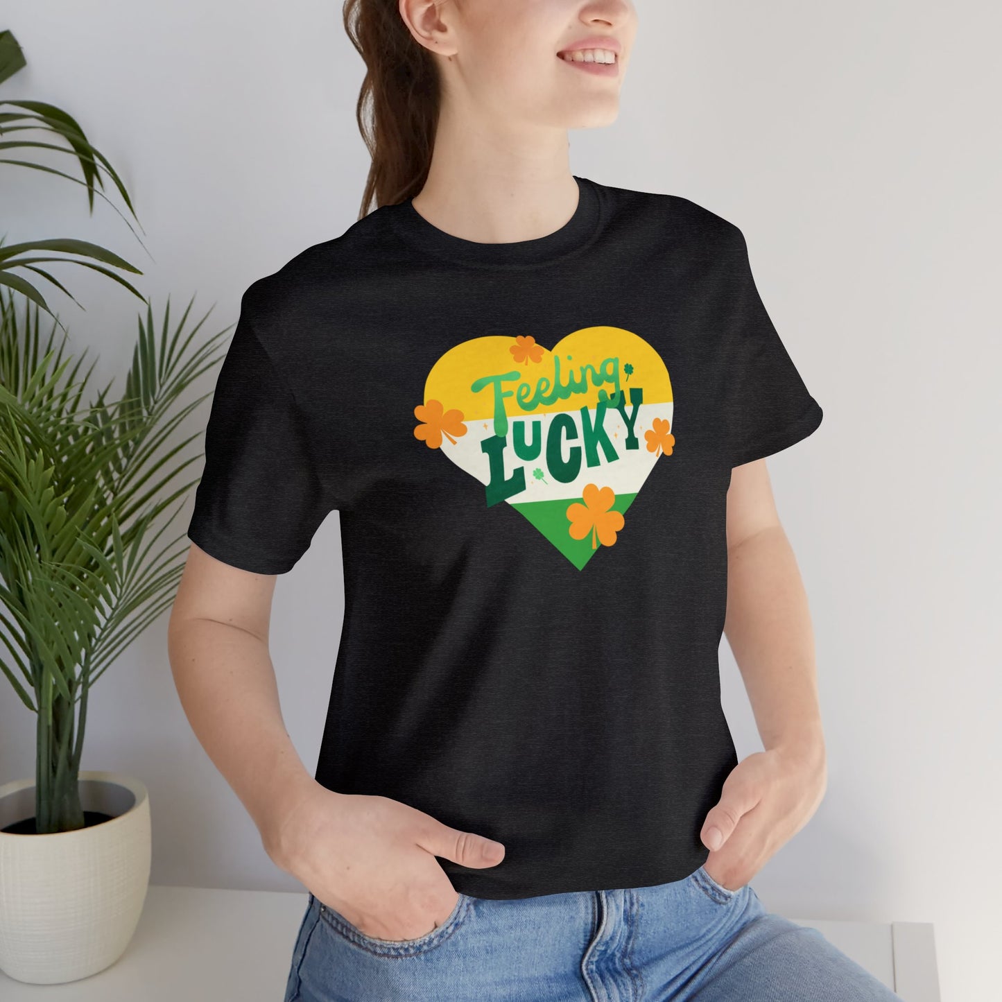 "Feeling Lucky" T-Shirt | Luck of the Irish Women's Tee Shirt | St. Patty's Day Shirt for Moms | St. Paddy's Day Ladies Tee | Women's St. Patty's Day Shirt | Holiday Tee for Women