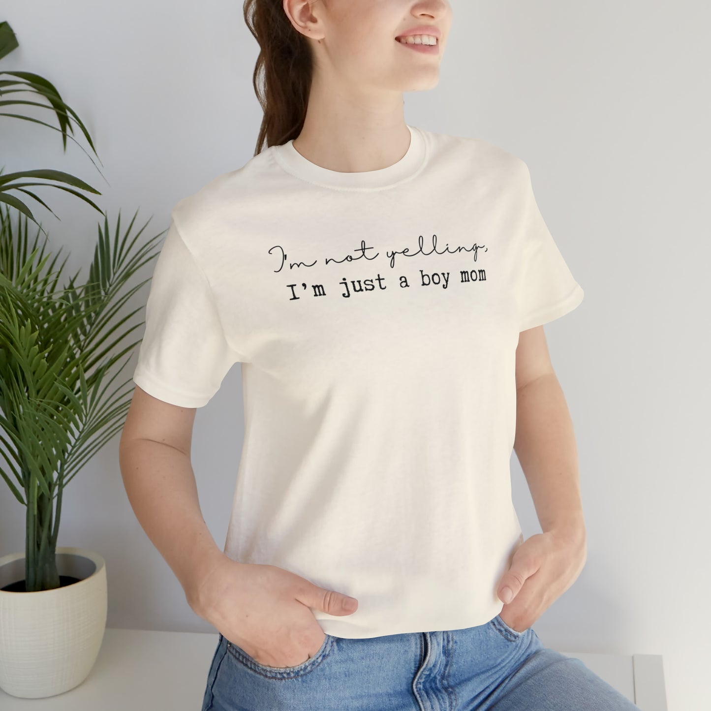 "I'm Not Yelling, I'm Just a Boy Mom" T-Shirt | Mom of Boys Shirt | Boy Mama Shirt | Boy Mom Shirt | Mom Life Shirt | Mama Shirt | New Mom Gift | Perfect Gift for Moms of Boys | Trendy Boy Mom Apparel