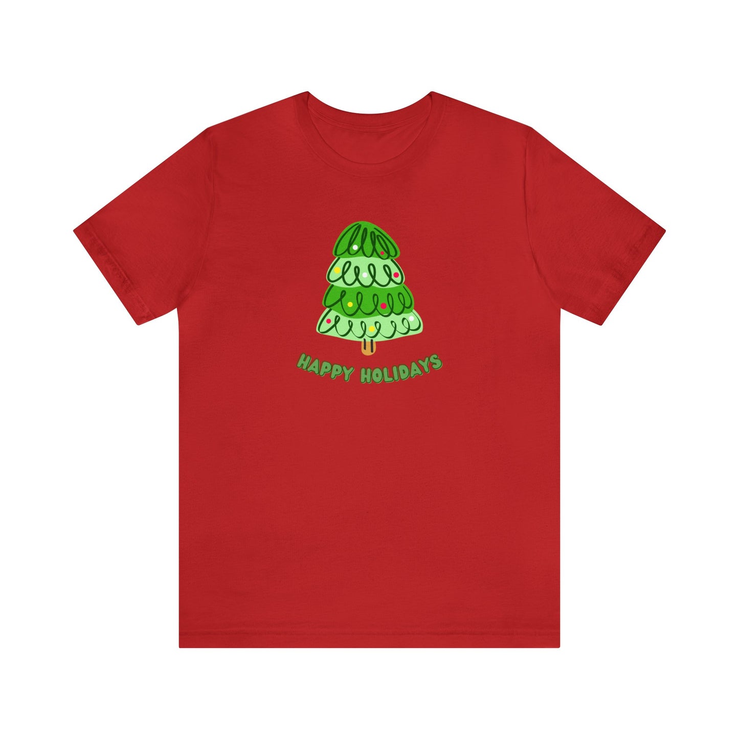 "Happy Holidays" T-Shirt | Christmas Shirt for Women | Ladies Christmas Apparel | Christmas Gift Ideas for Mom | Festive Women's Tee Shirt for Christmas | Ladies Holiday Shirt